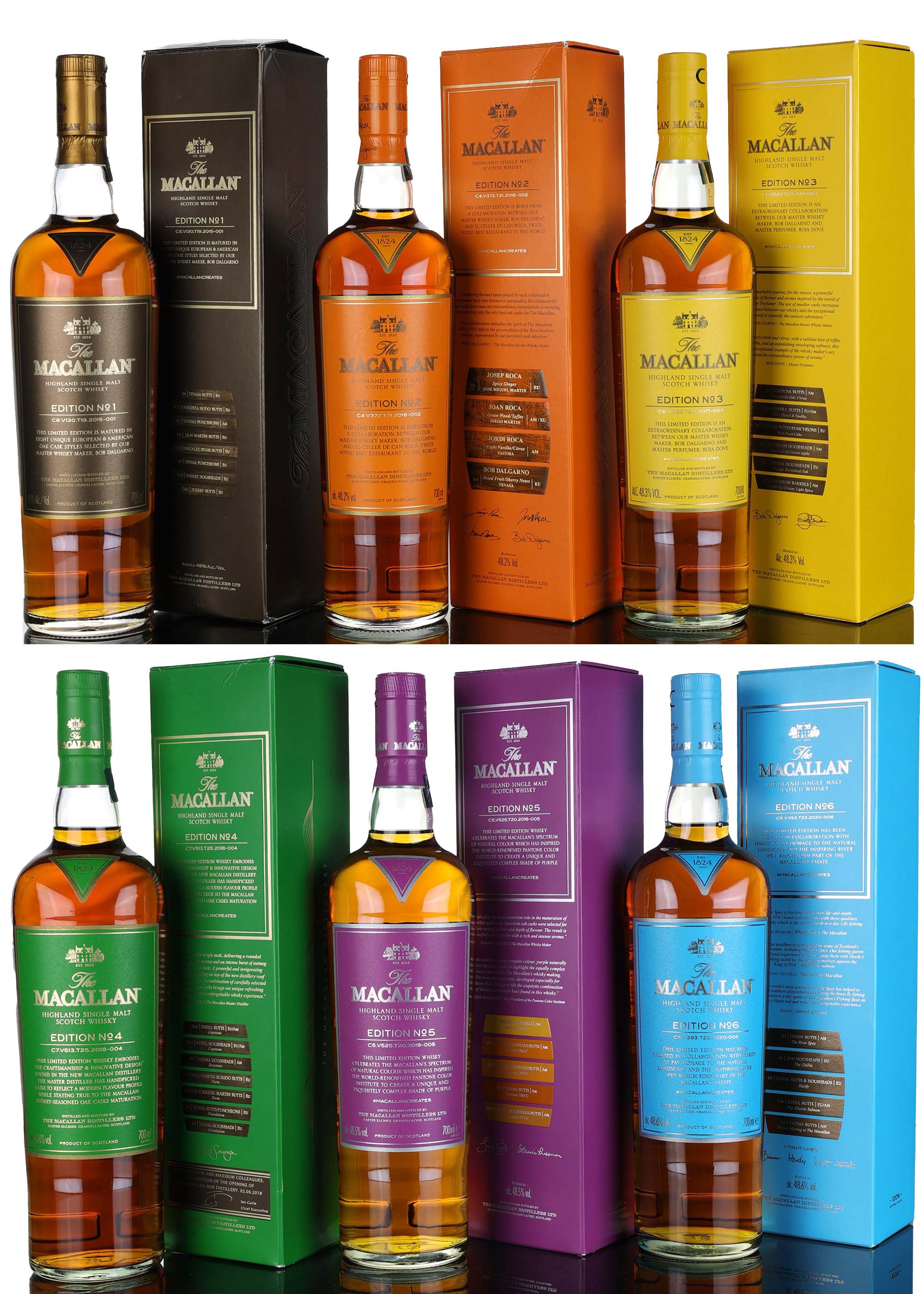 Macallan Edition No. 1 - 2 - 3 - 4 - 5 - 6