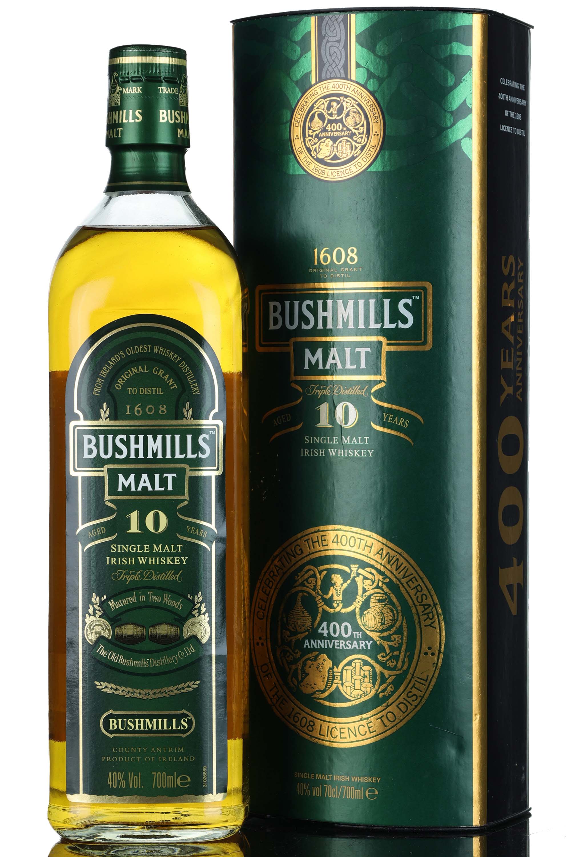 Bushmills Malt 10 Year Old - 400th Anniversary Of The Original Grant To Distill - 2008 Rel