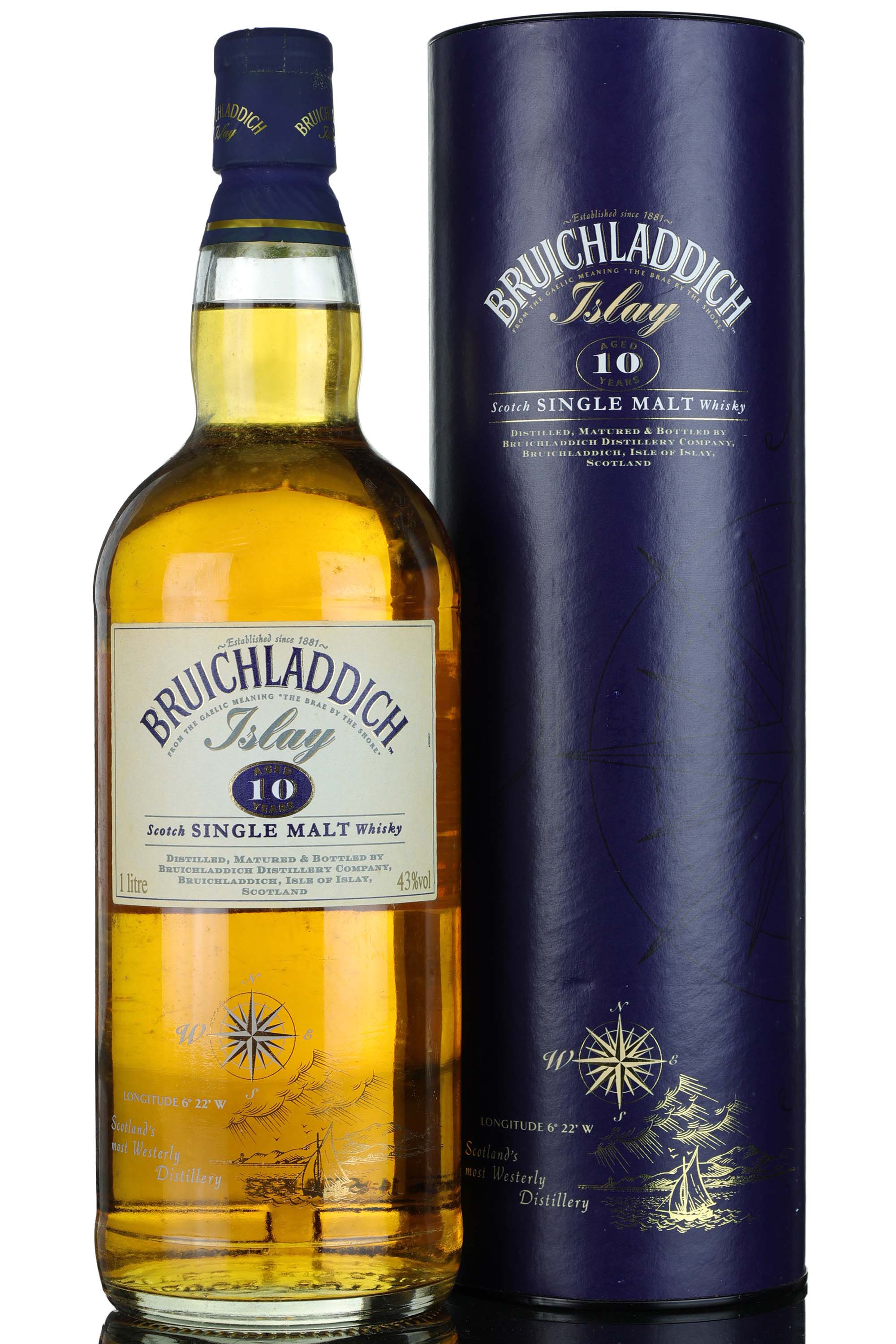 Bruichladdich 10 Year Old - 1990s - 1 Litre - Superglass Insulations Ltd