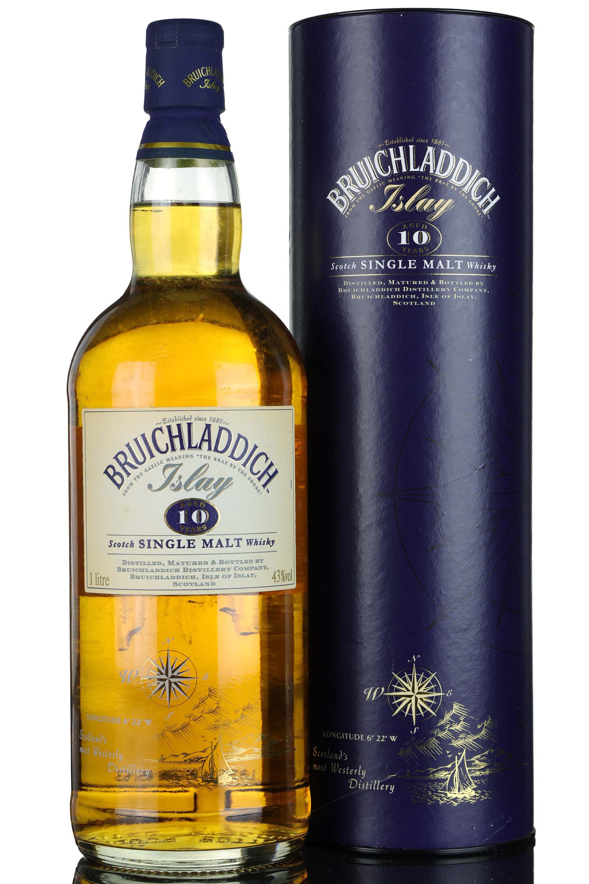 Bruichladdich 10 Year Old - 1990s - 1 Litre - Superglass Insulations Ltd