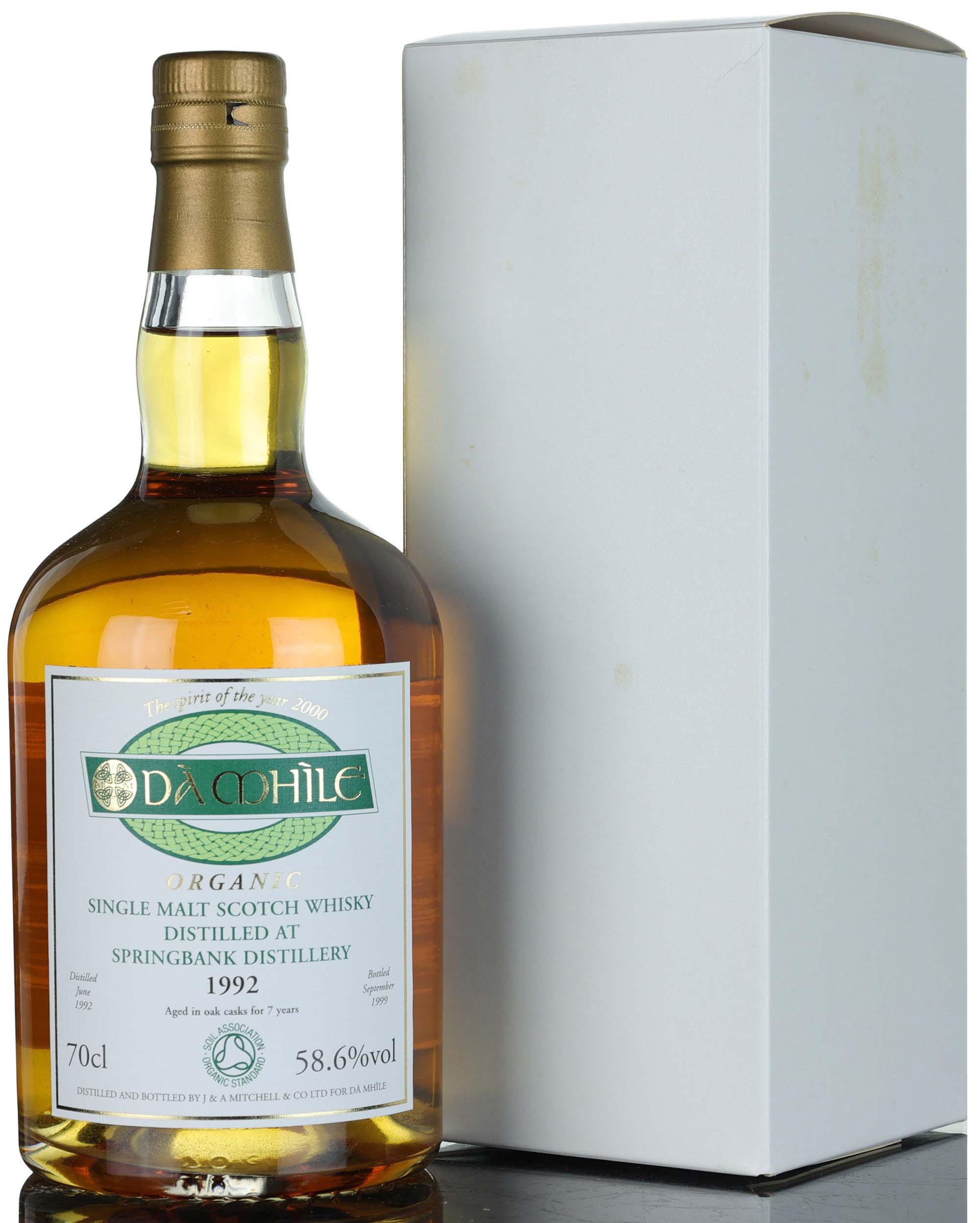 Springbank 1992-1999 - 7 Year Old - Da Mhile Exclusive - First Organic Whisky - Cask Stren