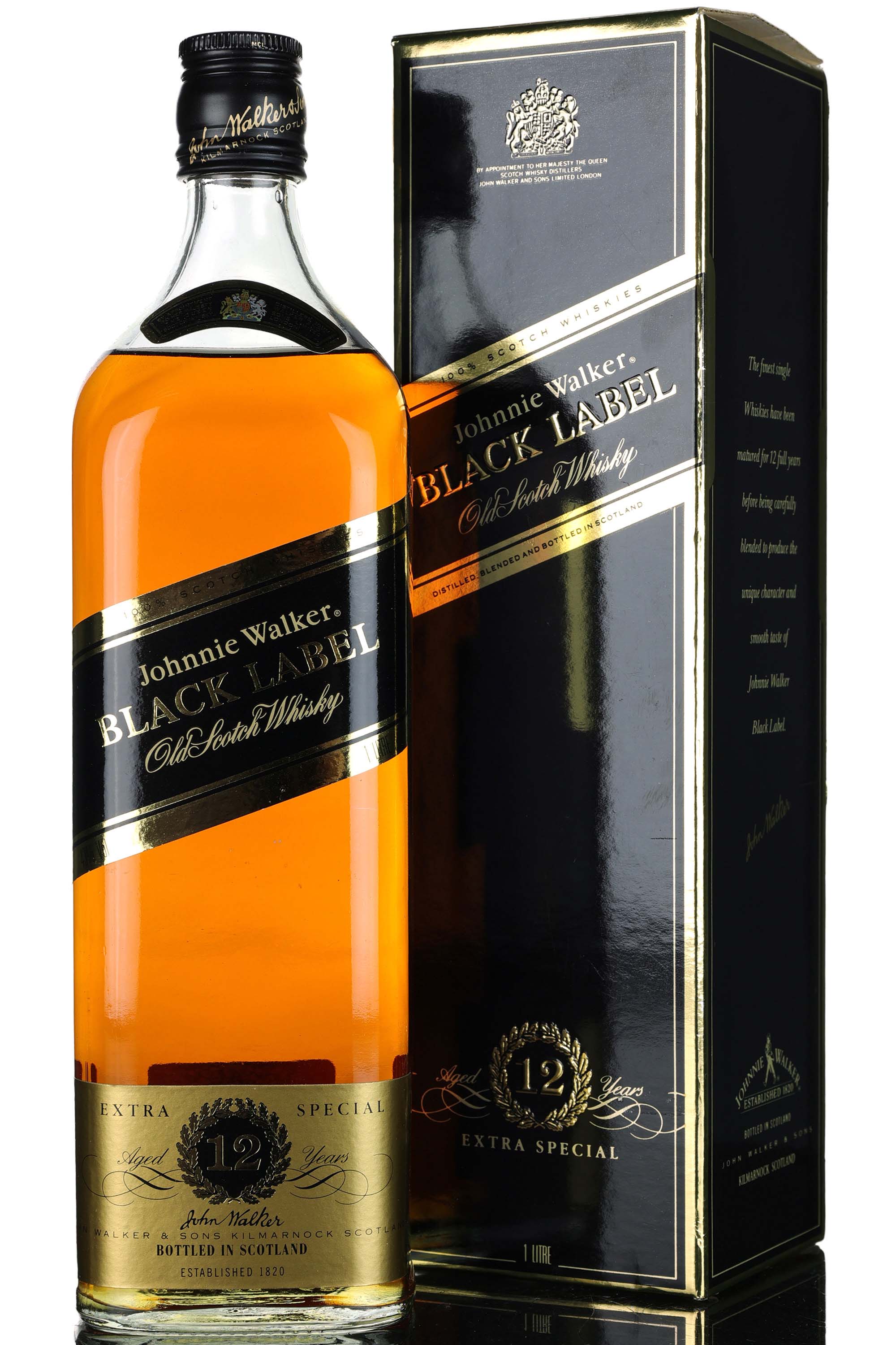 Johnnie Walker 12 Year Old - Black Label - Extra Special - 1 Litre