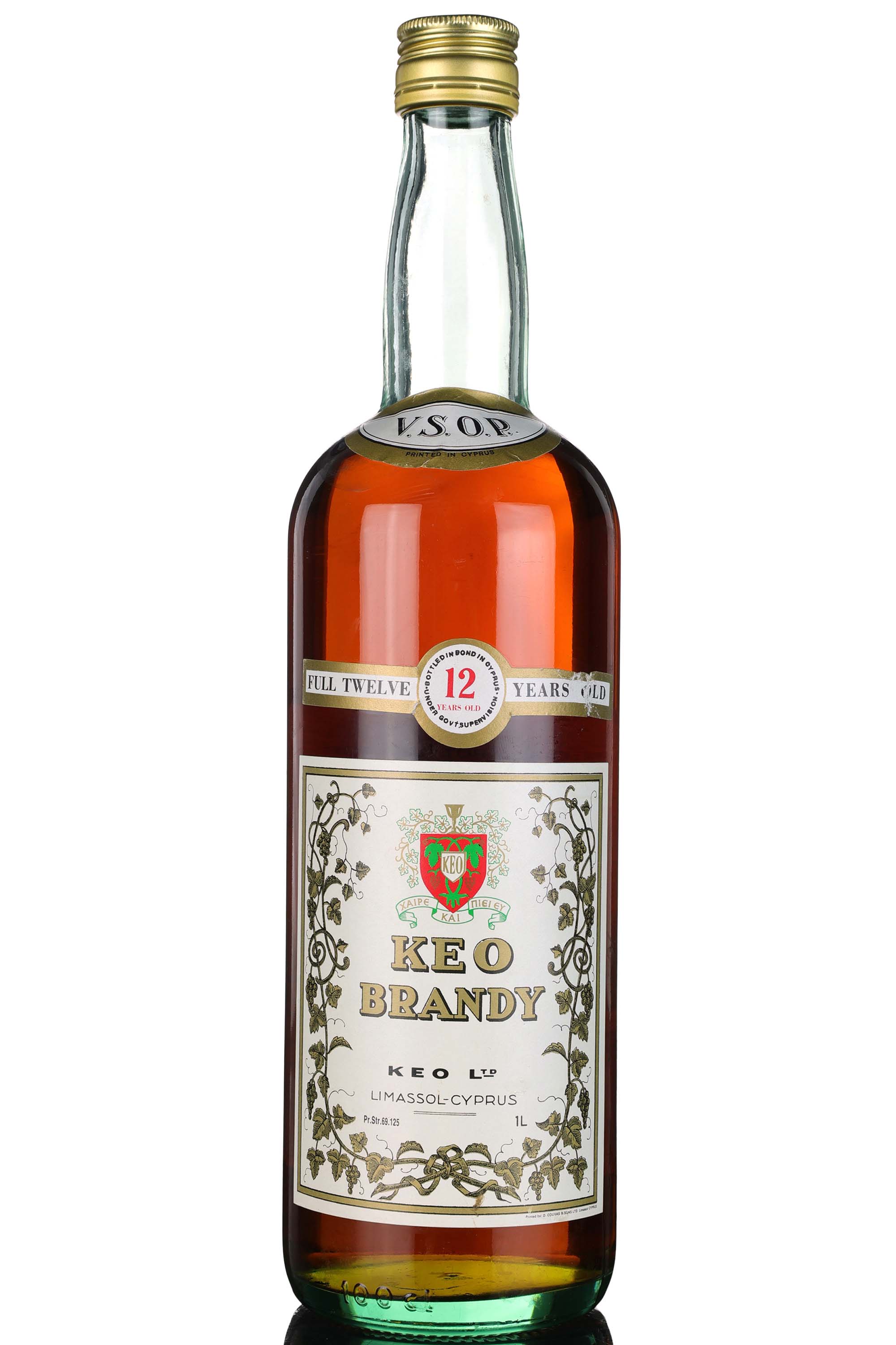 Keo 12 Year Old 3 Star VSOP Cyprus Brandy - 1 Litre