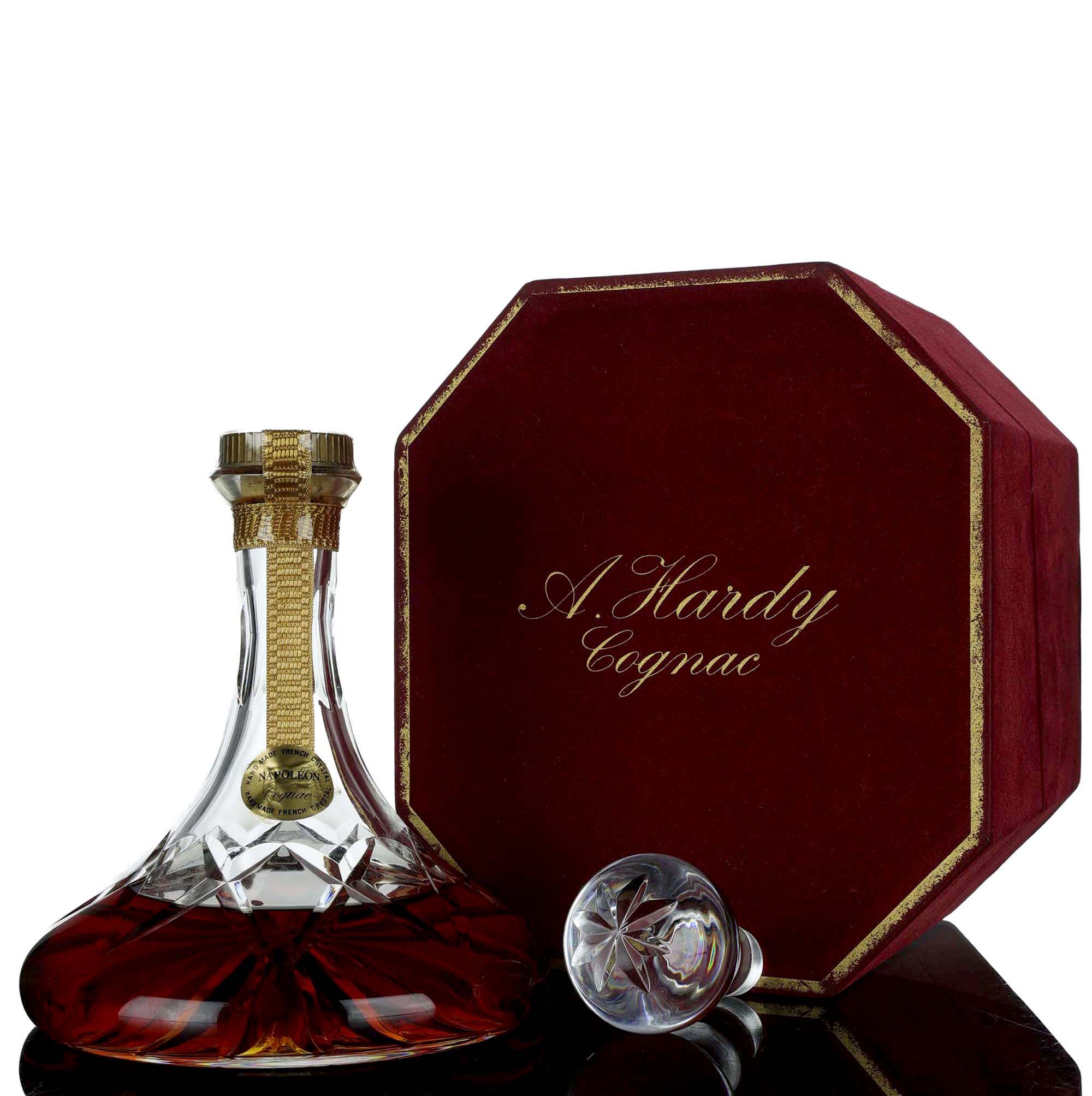 A. Hardy 50 Year Old Cognac - Noces D'Or Captain Crystal Decanter - 1980s