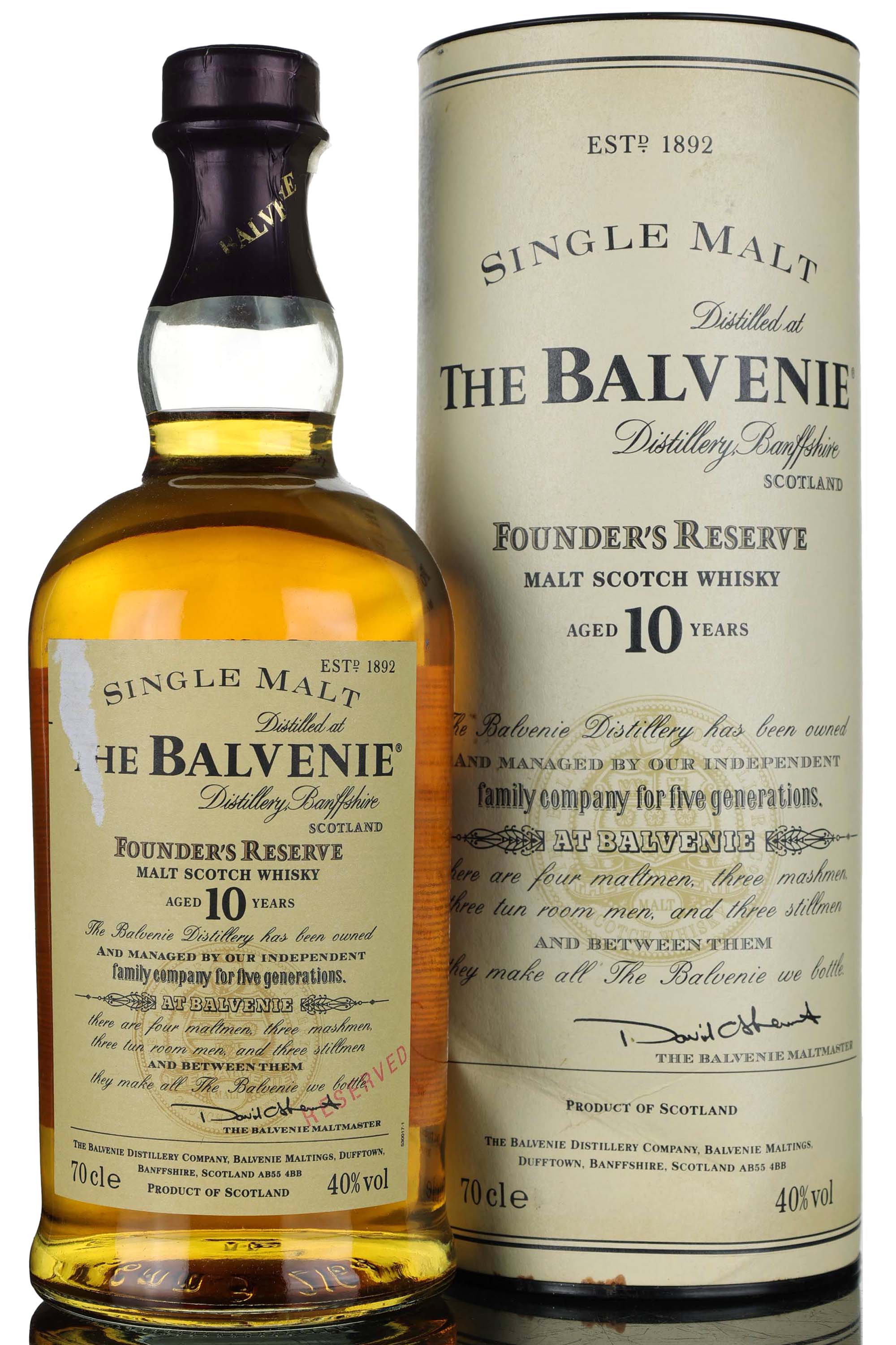 Balvenie 10 Year Old - Founders Reserve - Pre 2009