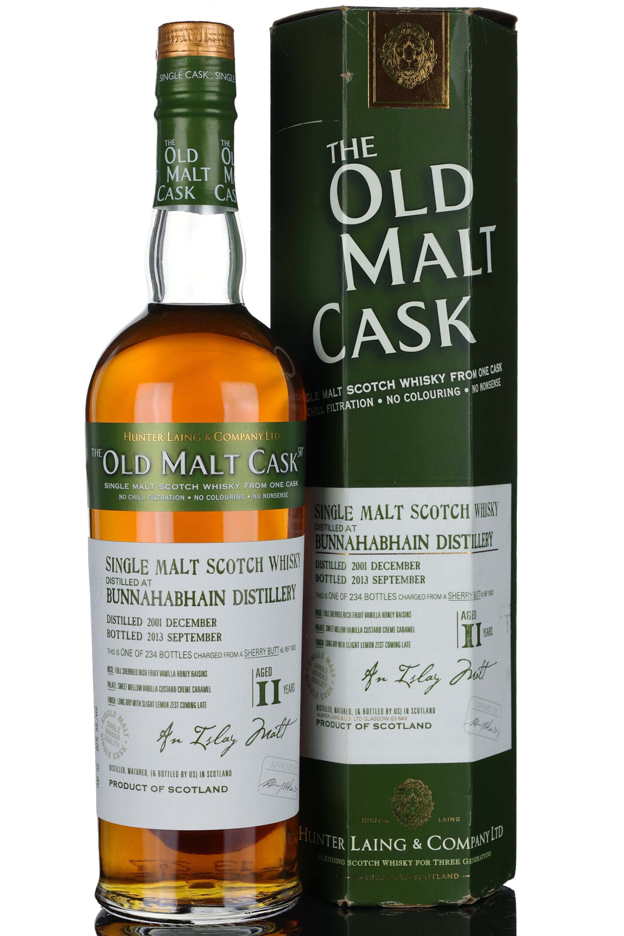 Bunnahabhain 2001-2013 - 11 Year Old - Hunter Laing - Old Malt Cask - Single Cask 10023