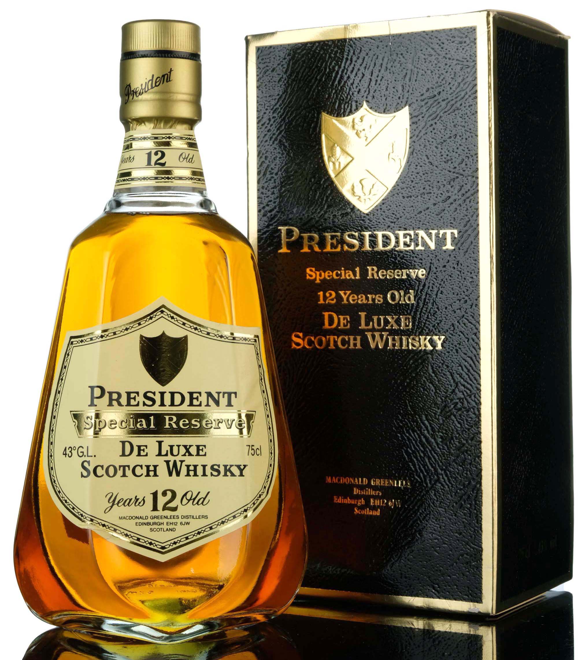 President 12 Year Old - Special Reserve - De Luxe - 1980s
