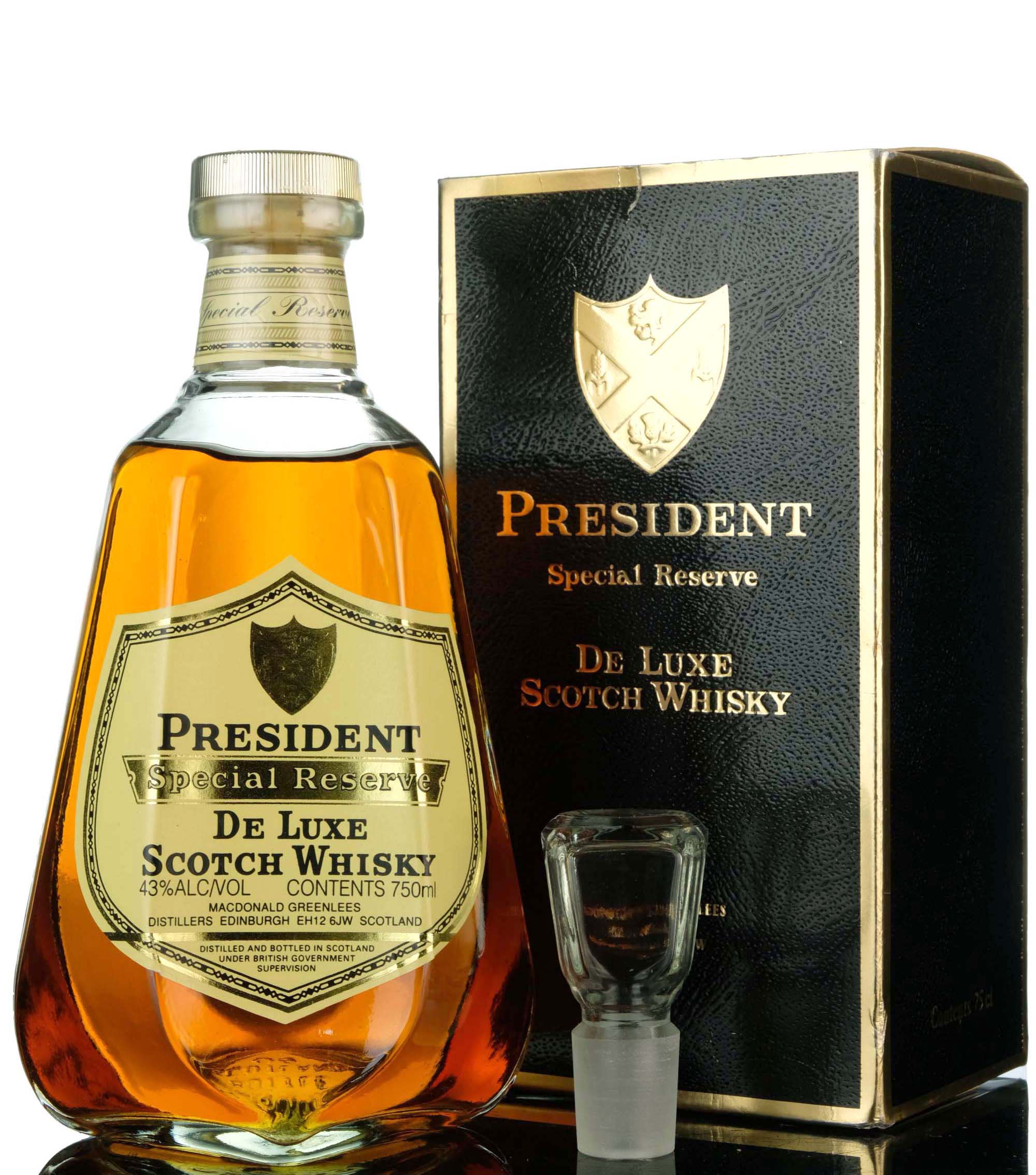 President 12 Year Old - Special Reserve - De Luxe - 1980s