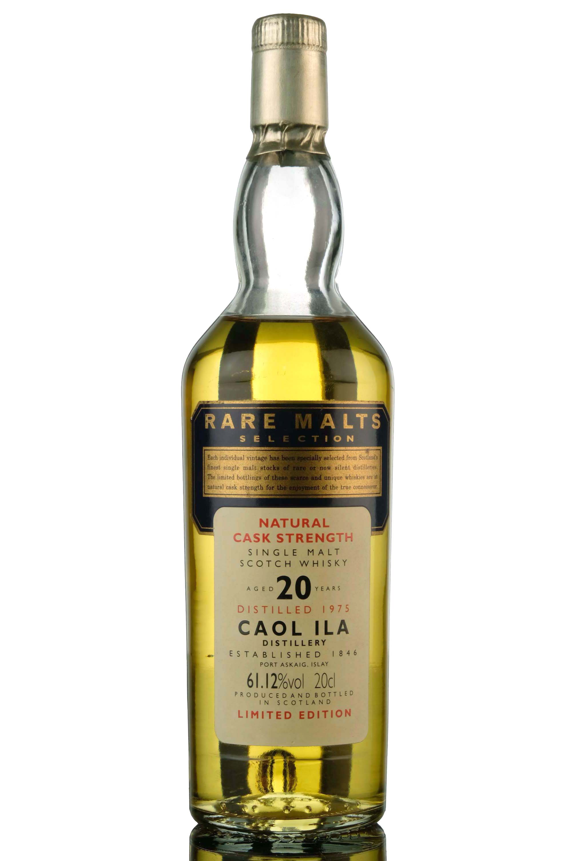 Caol Ila 1975 - 20 Year Old - Rare Malts 61.12% - Quarter Bottle