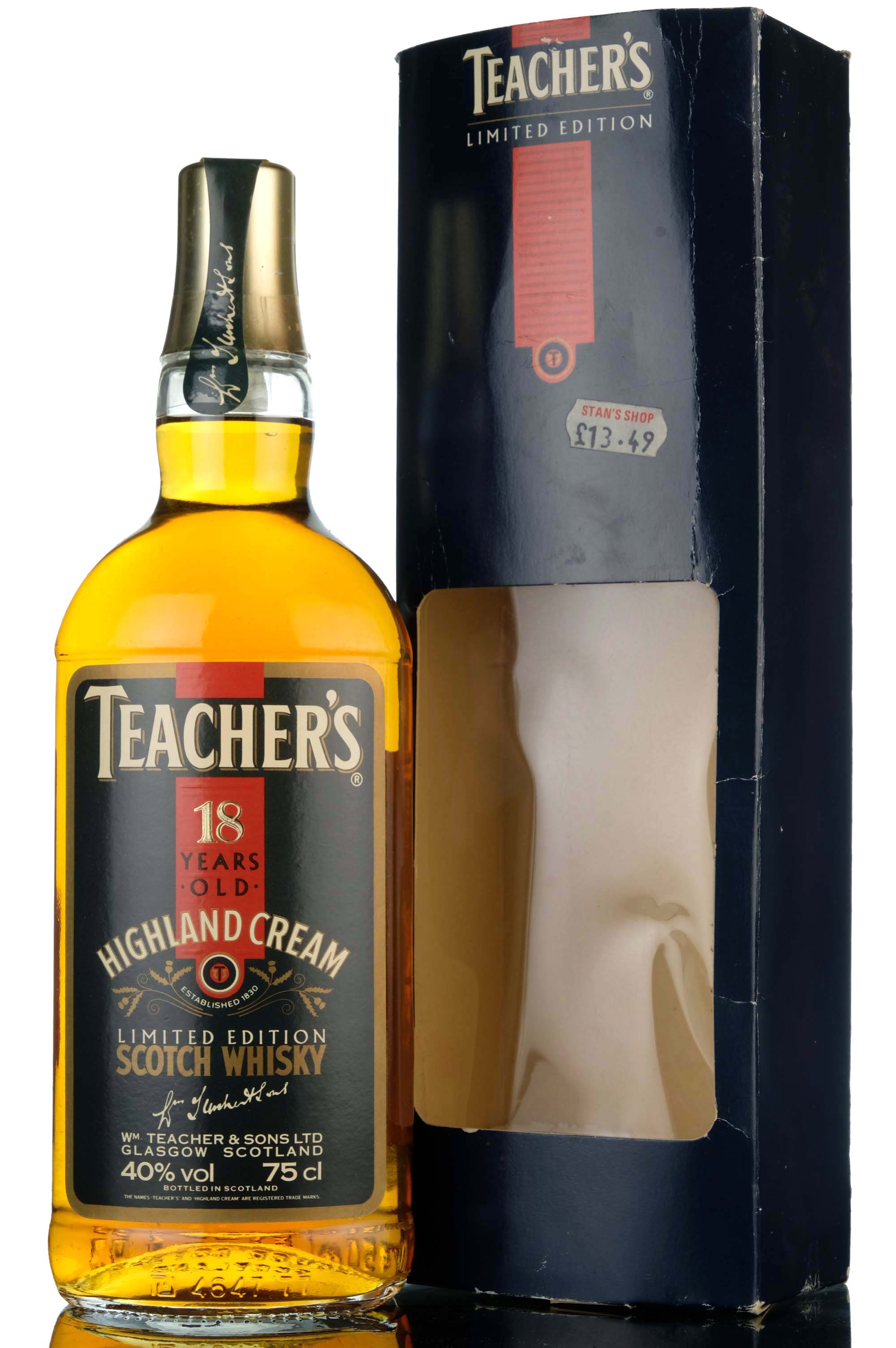 Teachers 18 Year Old - Highland Cream - Limited Edition - 1980s