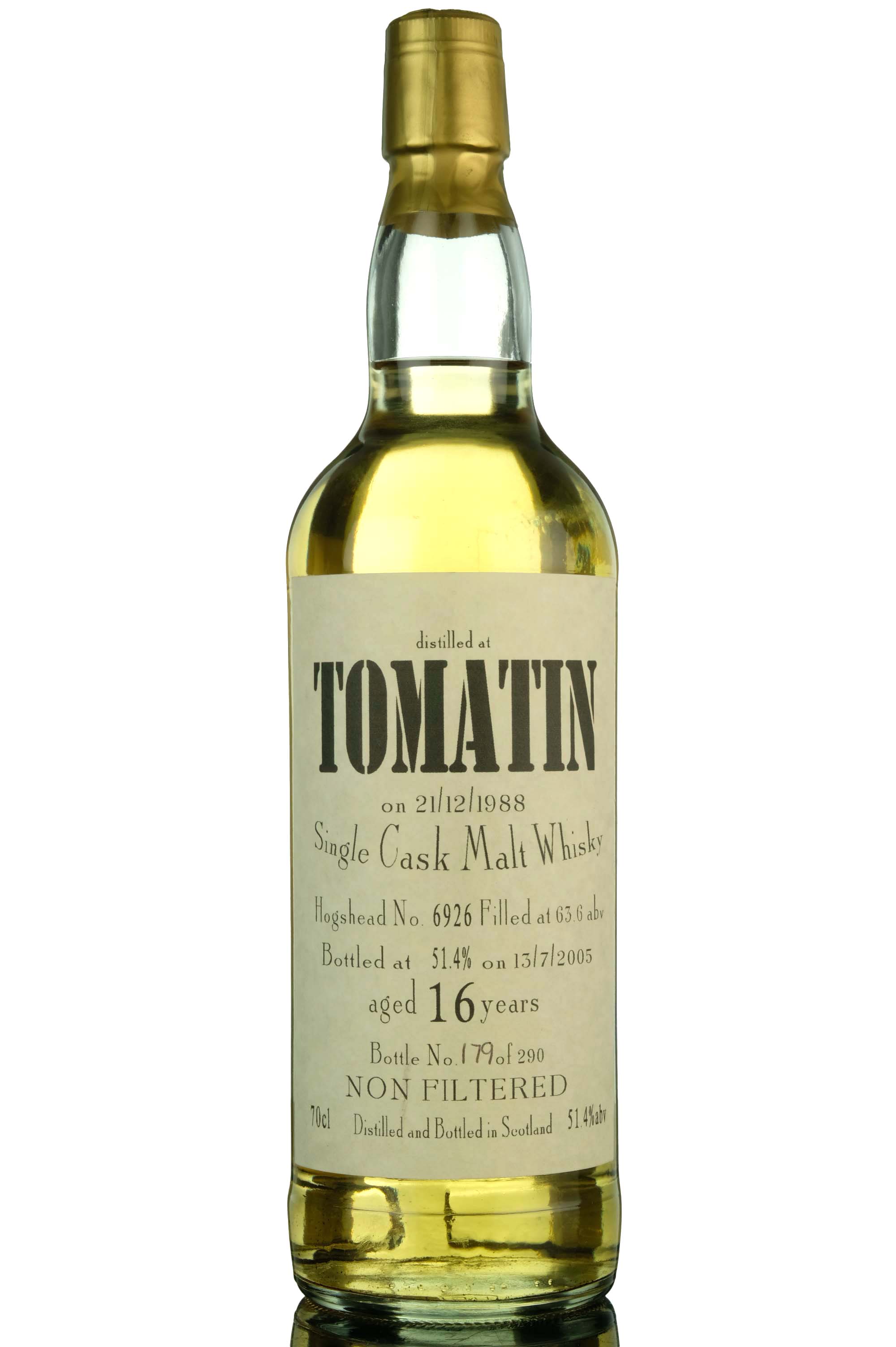 Tomatin 1988-2005 - 16 Year Old - Bladnoch Forum - Single Cask 6926