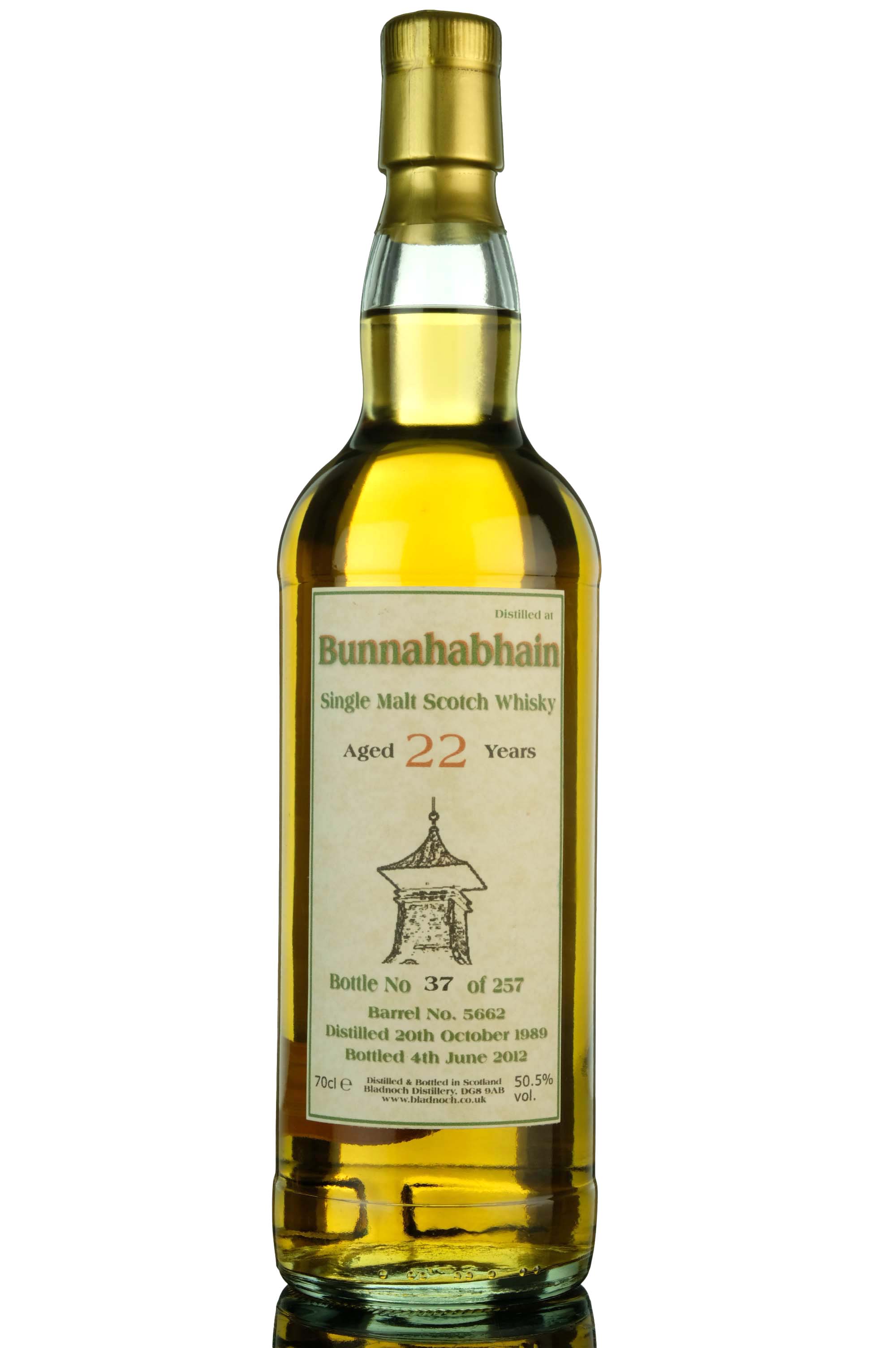 Bunnahabhain 1989-2012 - 22 Year Old - Bladnoch Forum - Single Cask 5662