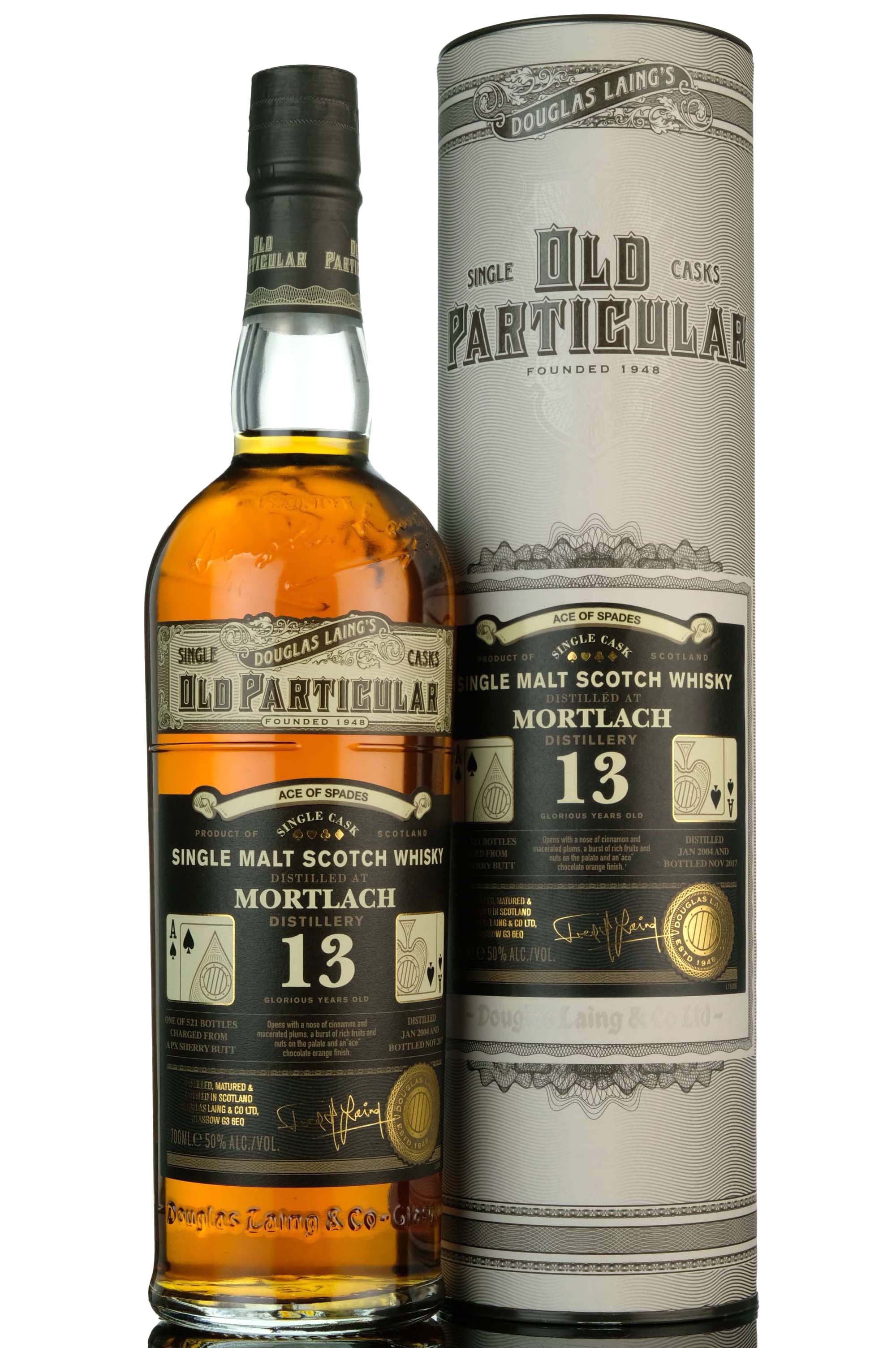 Mortlach 2004-2017 - 13 Year Old - Douglas Laing - Old Particular Ace Of Spades - Single C