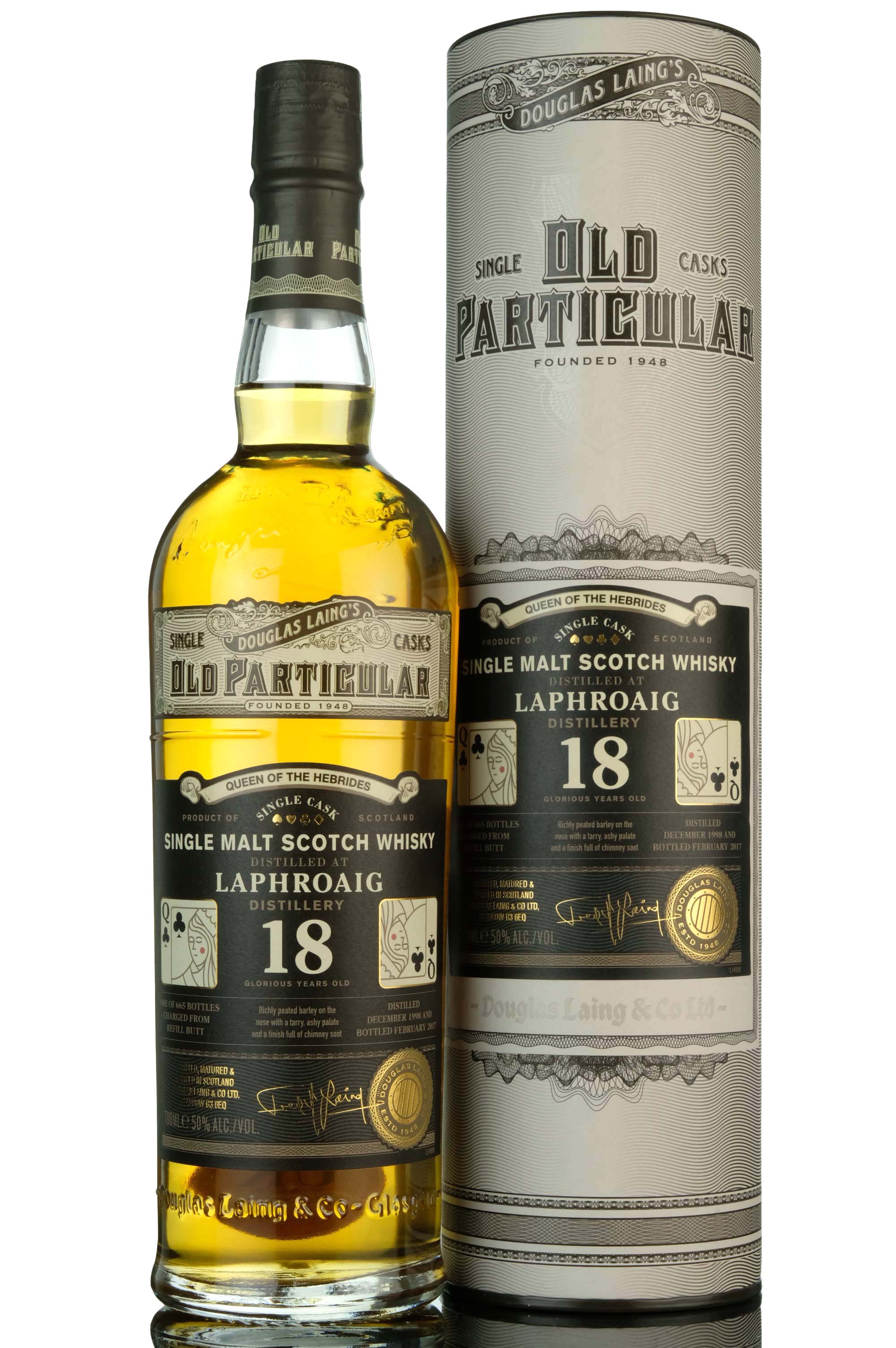 Laphroaig 1998-2017 - 18 Year Old - Douglas Laing - Old Particular Queen Of The Hebrides -