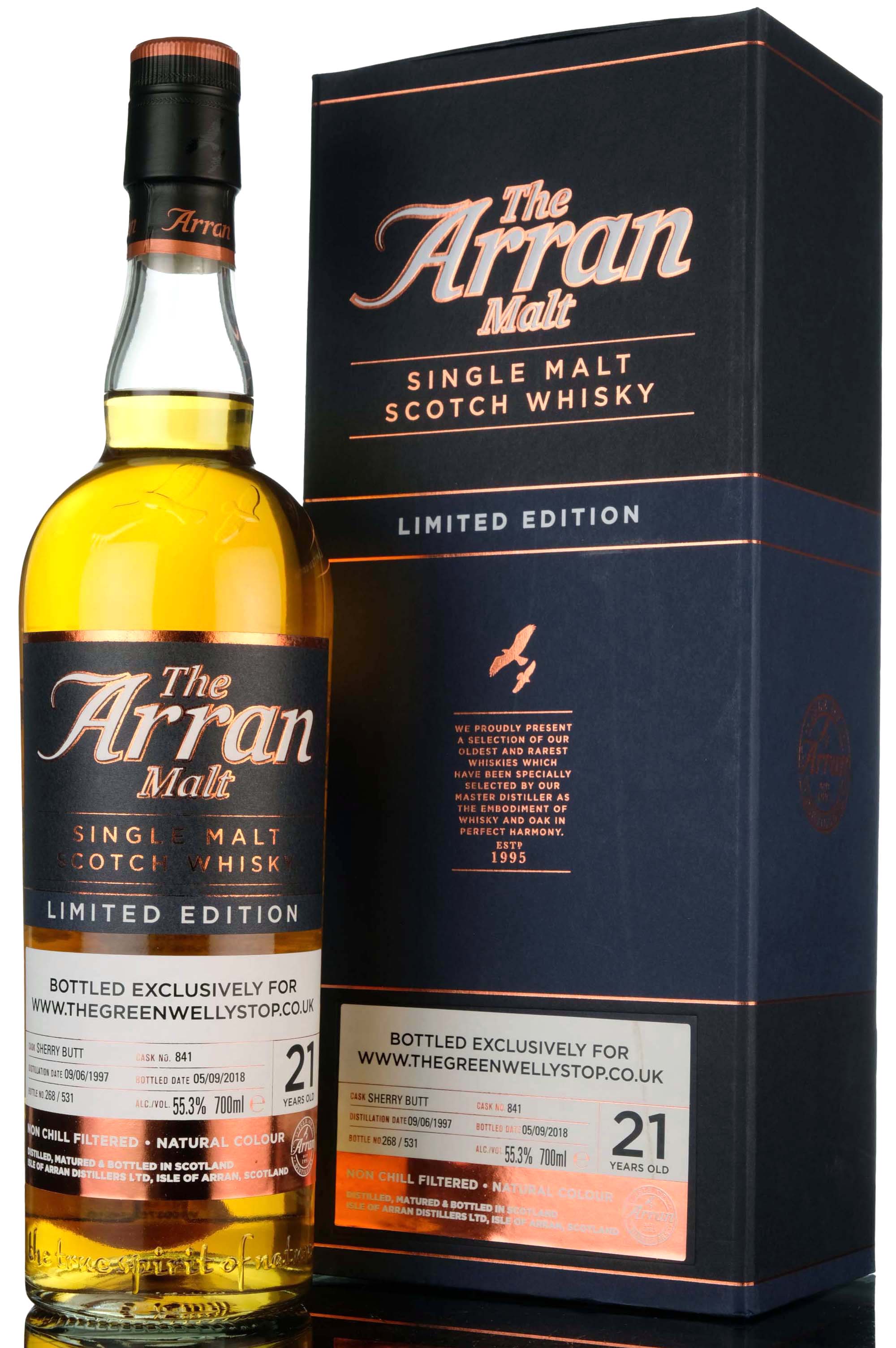 Arran 1997-2018 - 21 Year Old - Single Cask 481 - The Green Welly Stop Exclusive