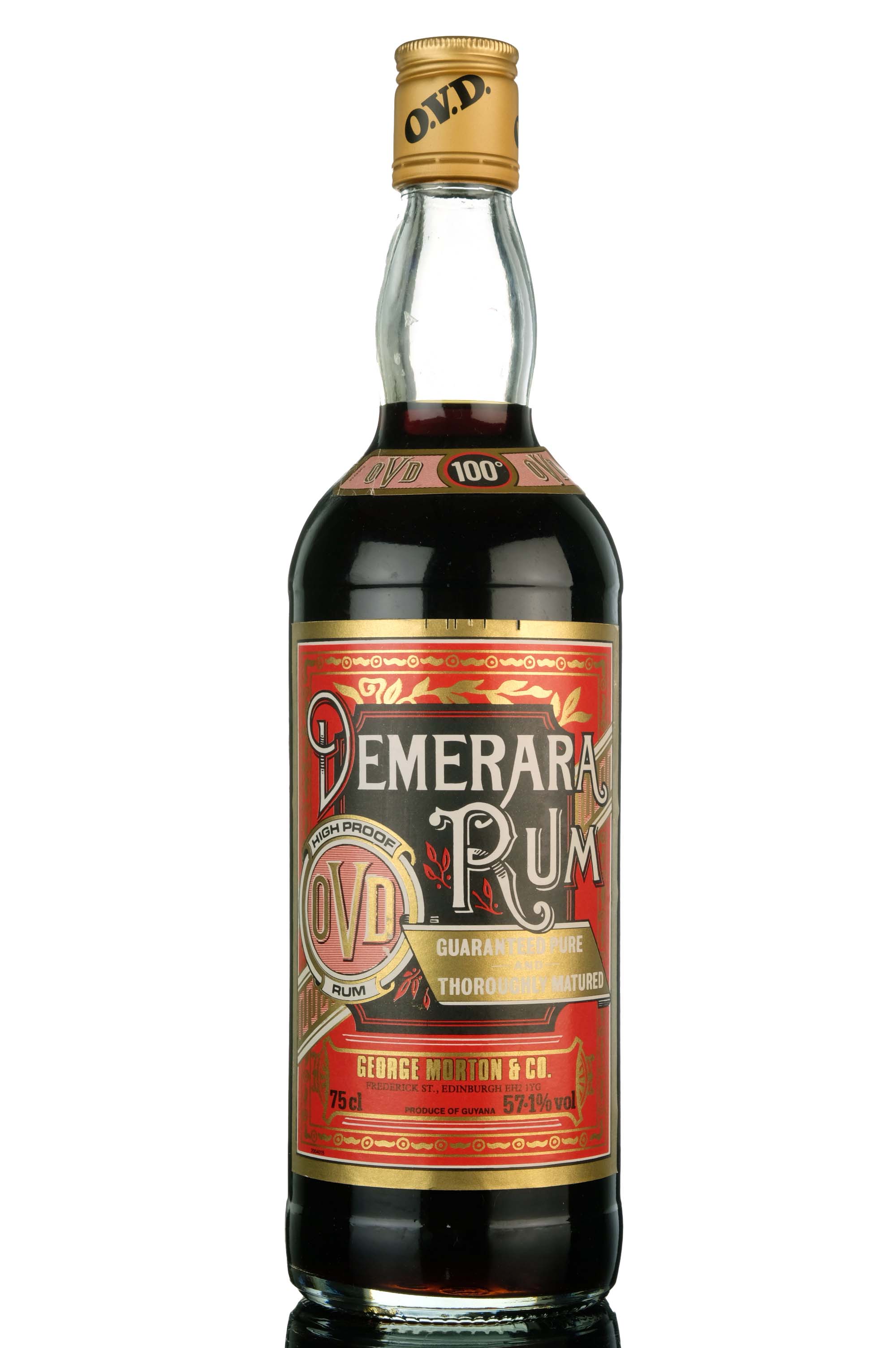 George Morton OVD Demerara High Proof Rum - 1980s - 100 Proof