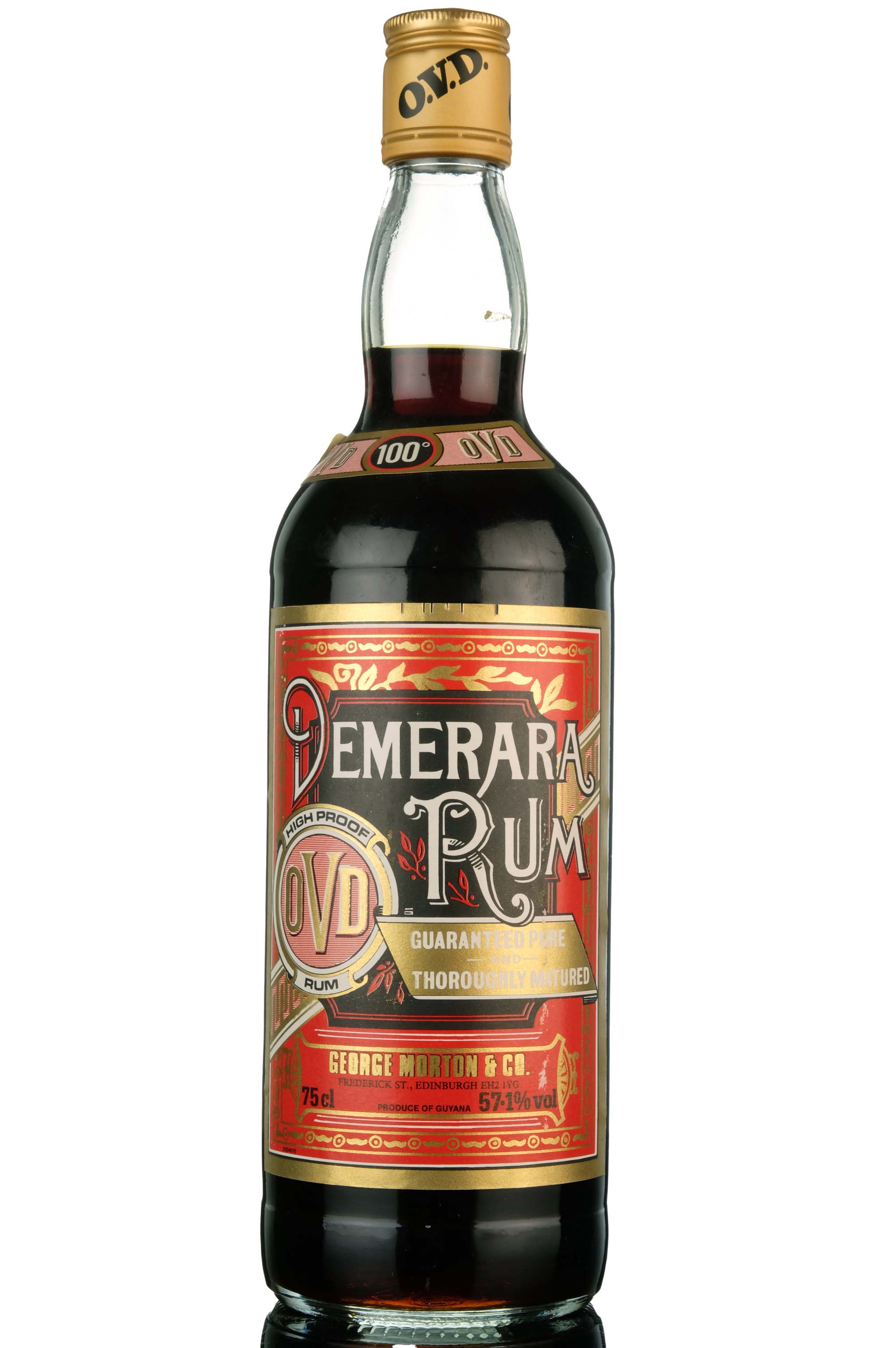 George Morton OVD Demerara High Proof Rum - 1980s - 100 Proof