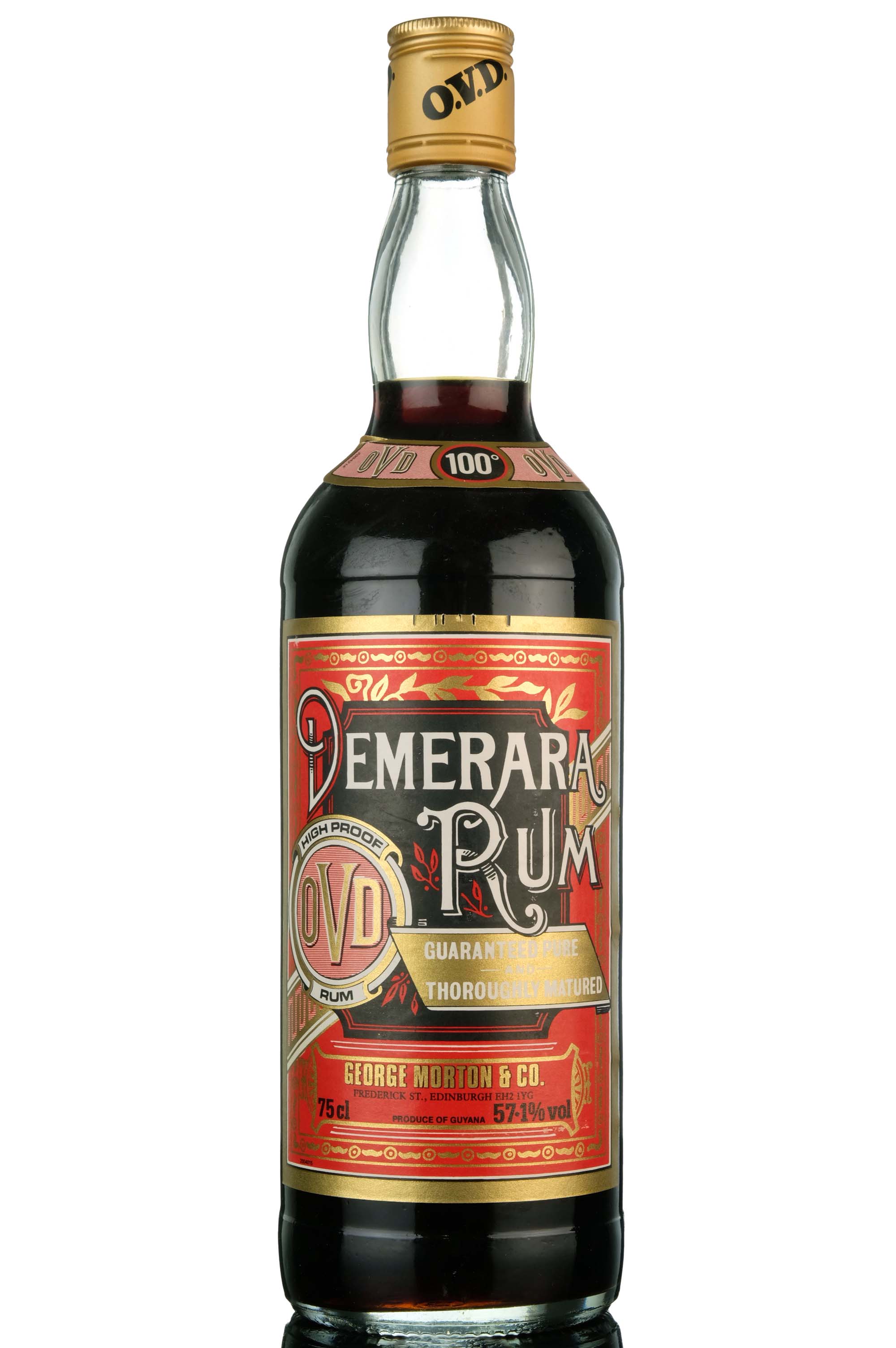 George Morton OVD Demerara High Proof Rum - 1980s - 100 Proof