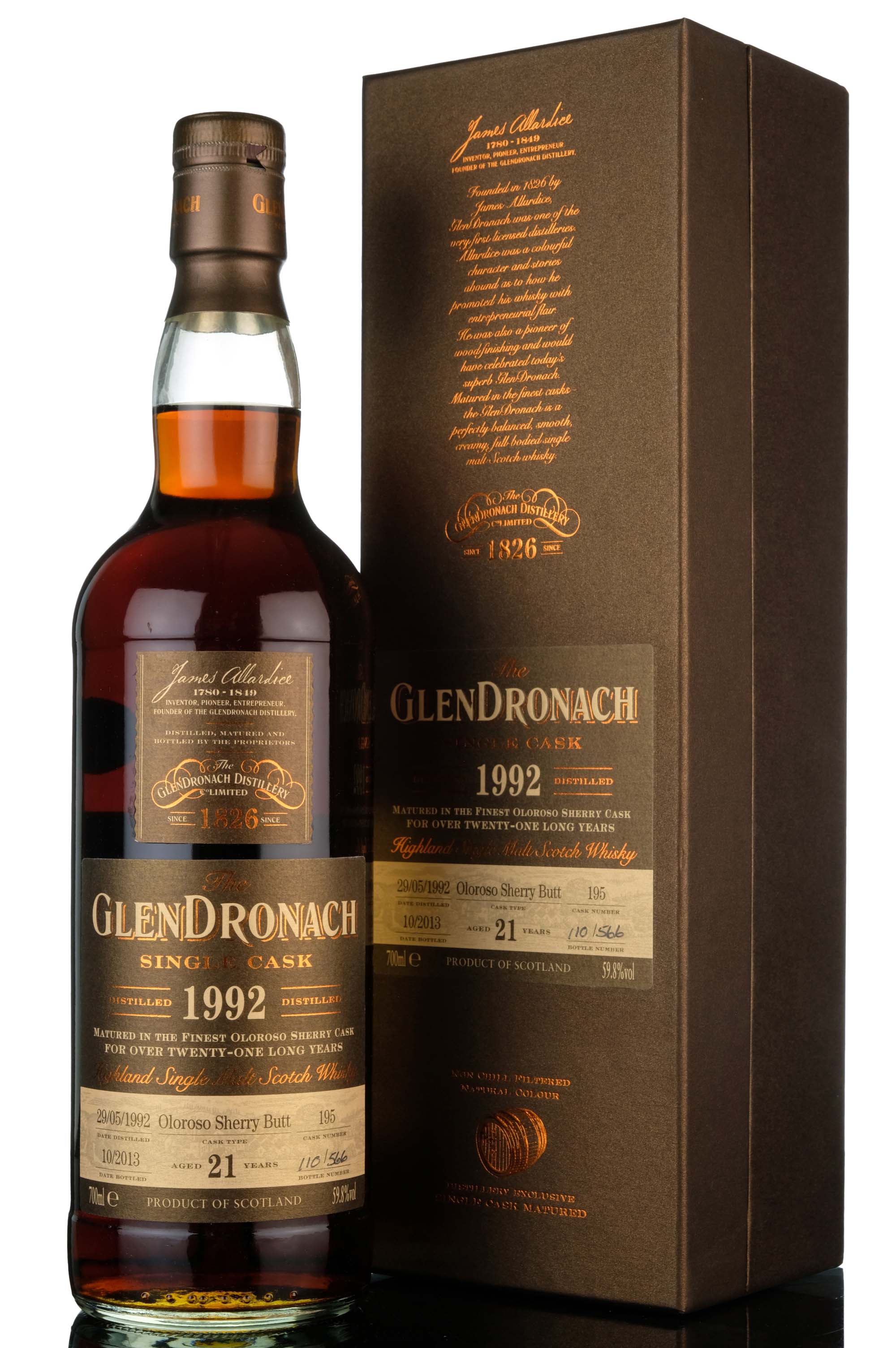 Glendronach 1992-2013 - 21 Year Old - Cask 195 - Batch 9