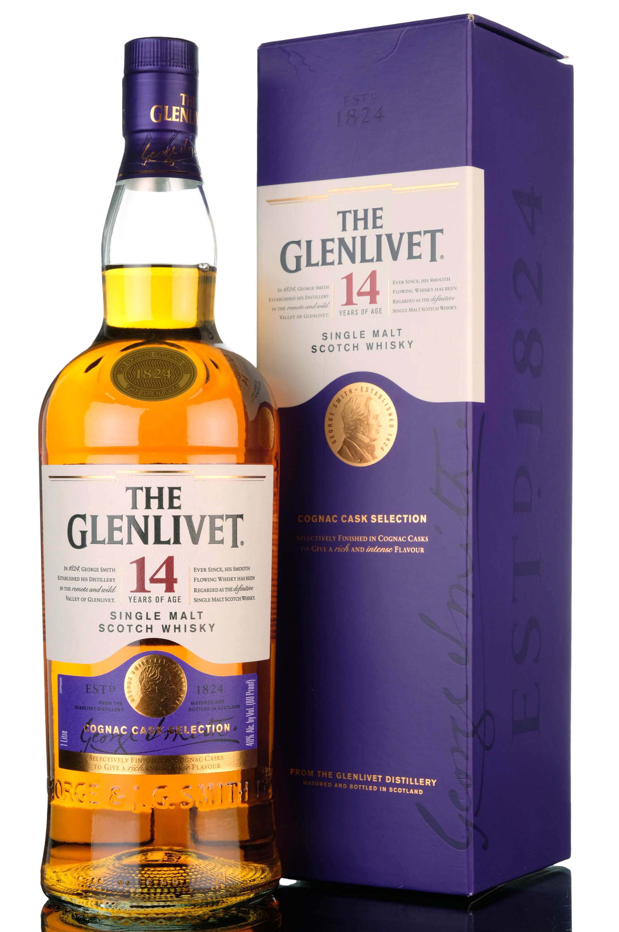 Glenlivet 14 Year Old - Cognac Cask Selection - 2020 Release - 1 Litre