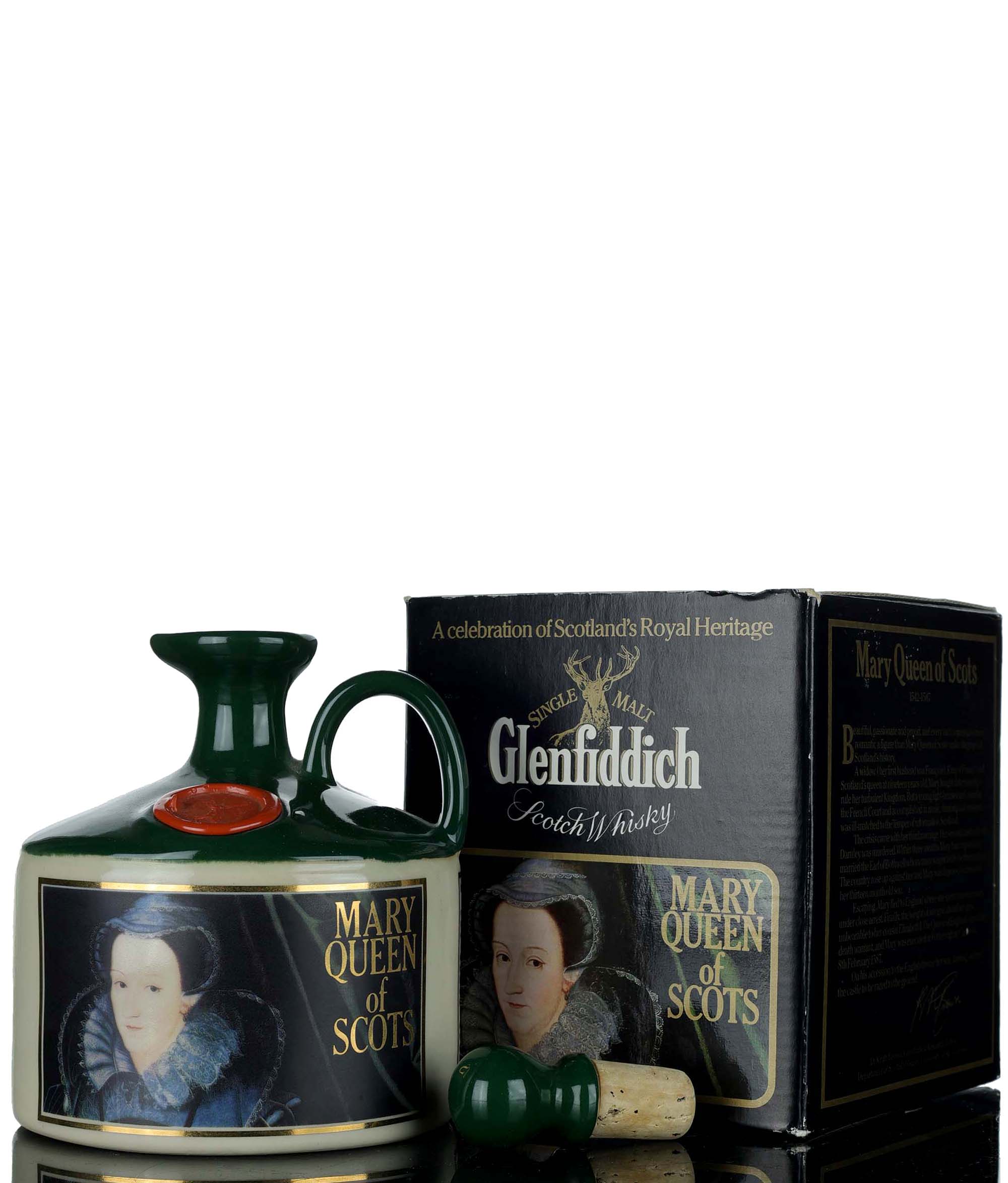 Glenfiddich Scotlands Royal Heritage - Mary Queen Of Scots Ceramic - 1980s