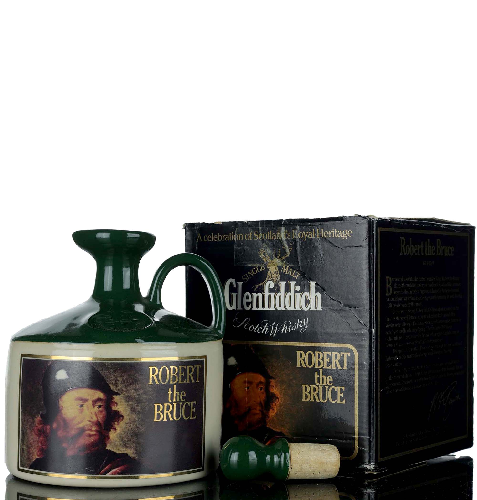 Glenfiddich Scotlands Royal Heritage - Robert The Bruce Ceramic - 1980s