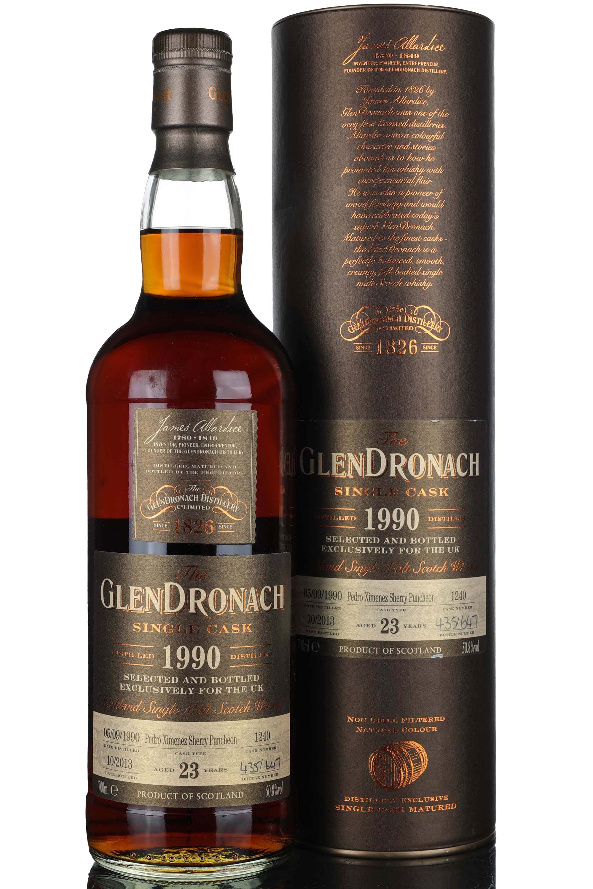 Glendronach 1990-2013 - 23 Year Old - Single Cask 1240 - UK Exclusive