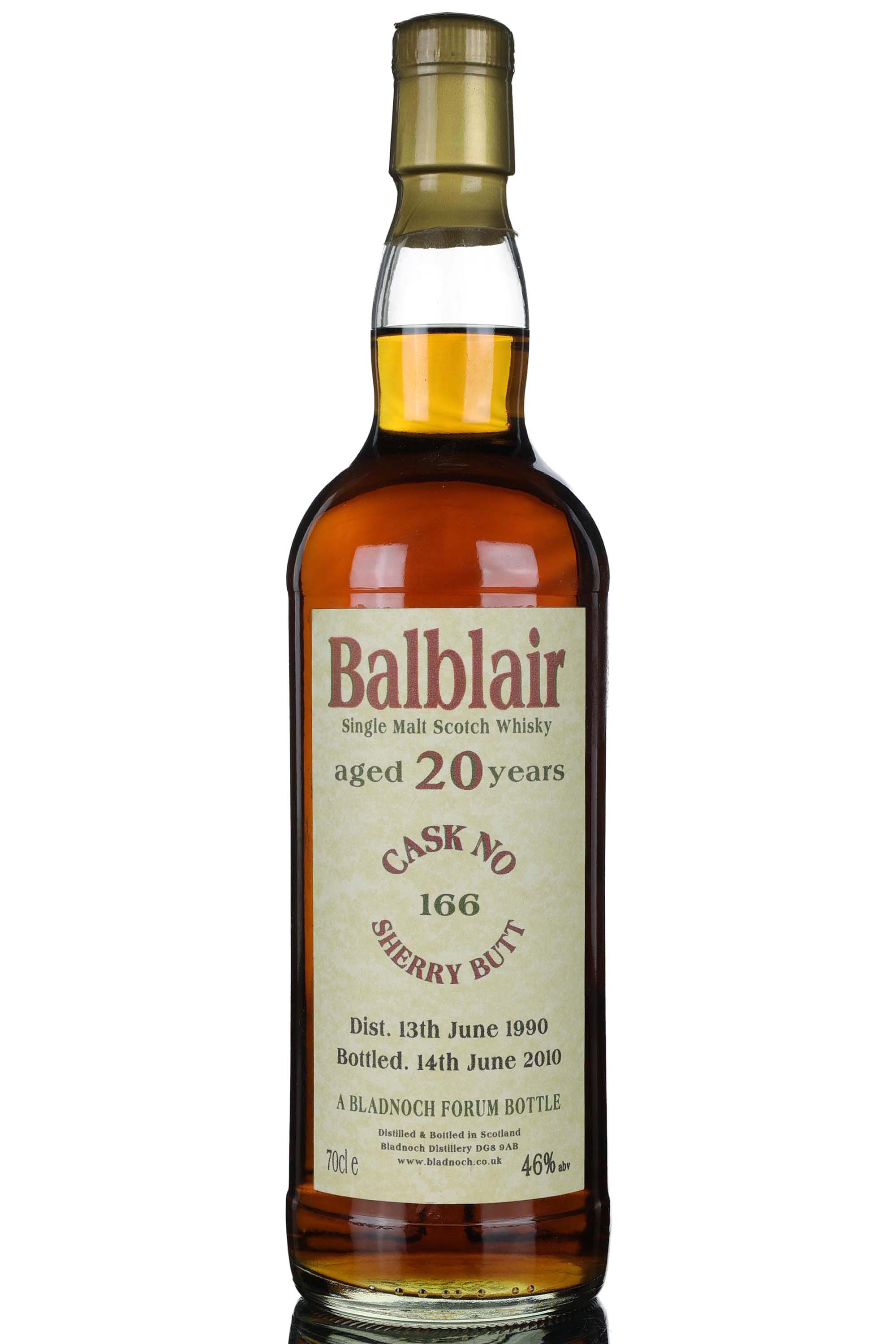 Balblair 1990-2010 - 20 Year Old - Bladnoch Forum - Single Cask 166