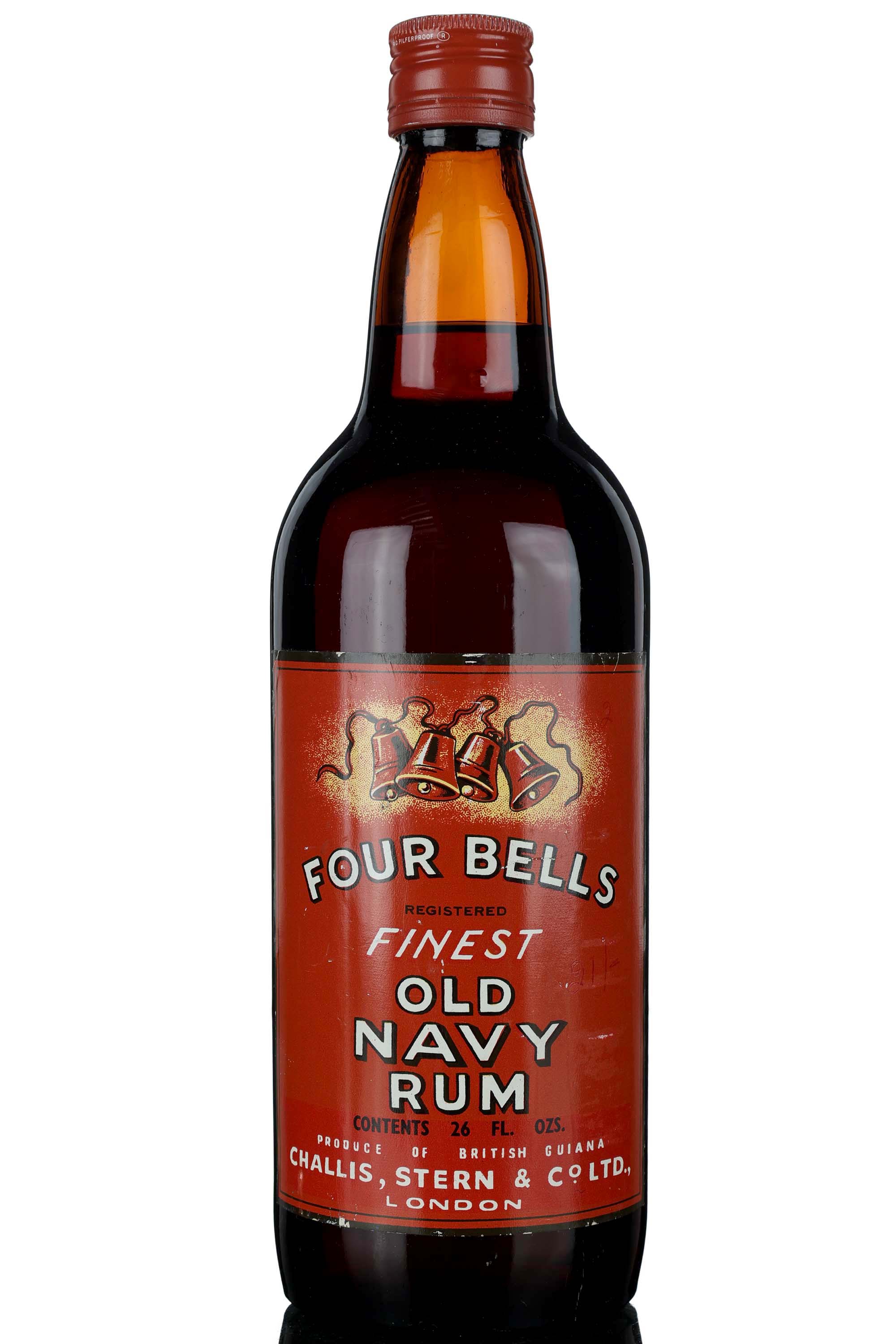 Four Bells Old Navy Rum - Post 1966