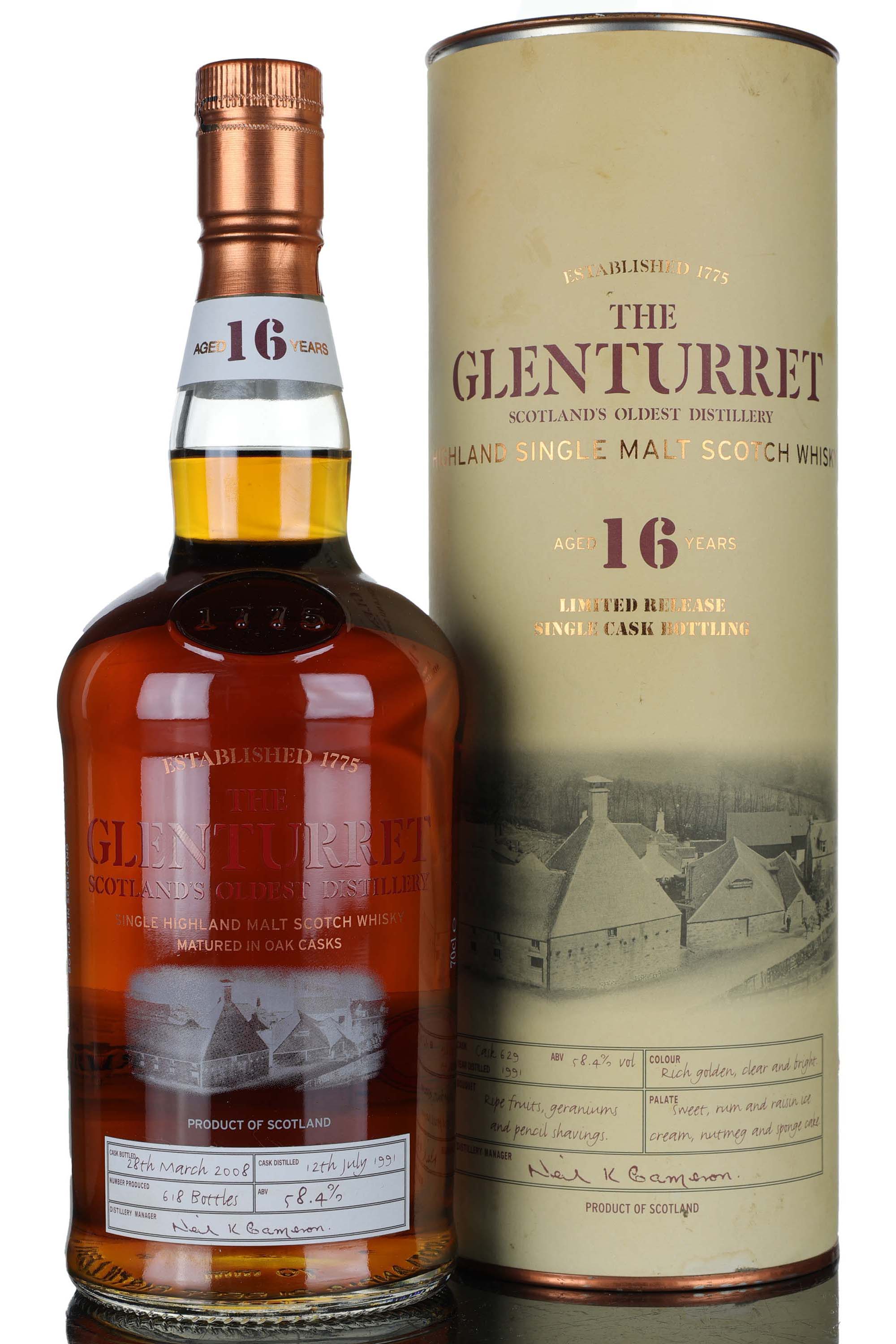 Glenturret 1991-2008 - 16 Year Old - Single Cask 629