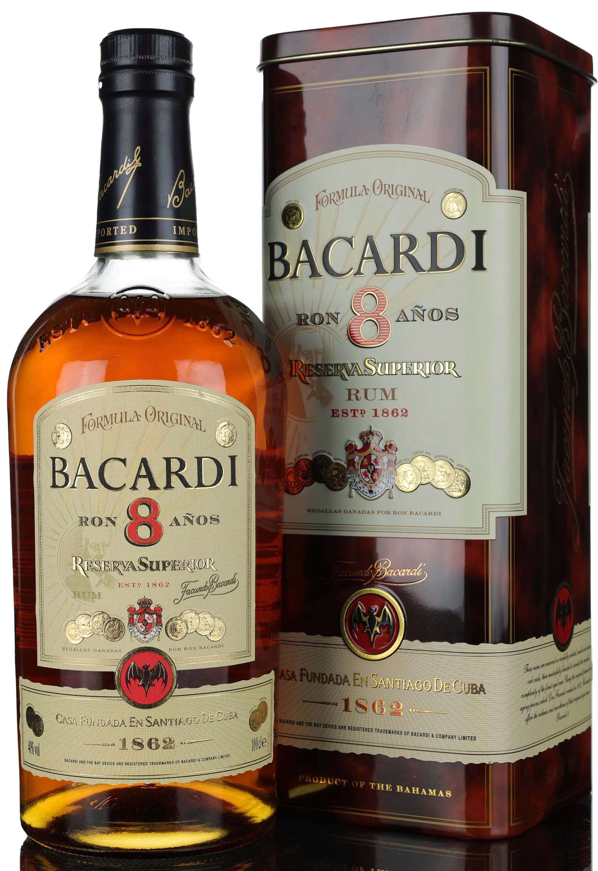 Bacardi 8 Year Old Rum - 1 Litre