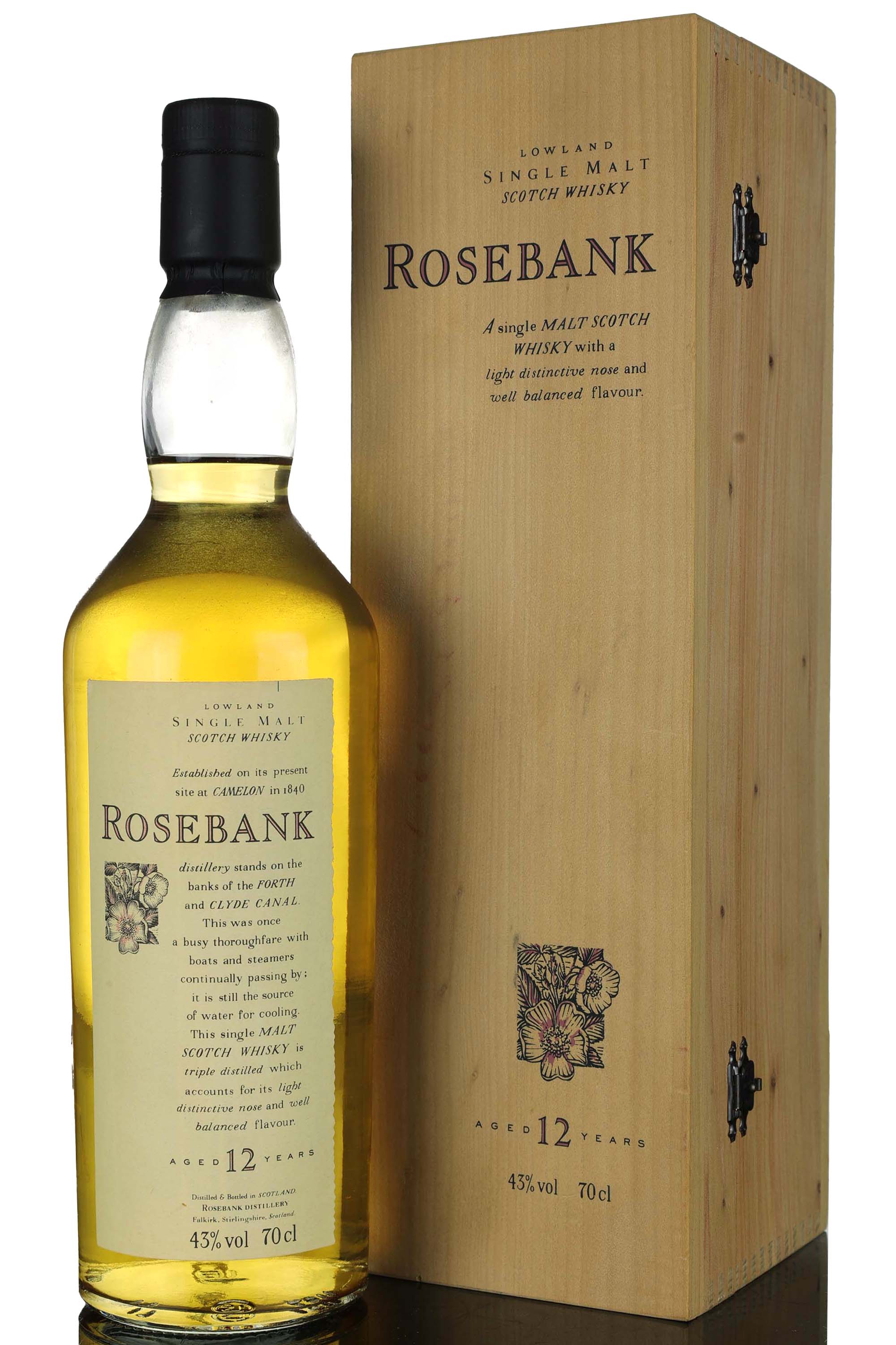 Rosebank 12 Year Old - Flora & Fauna - Wooden Box