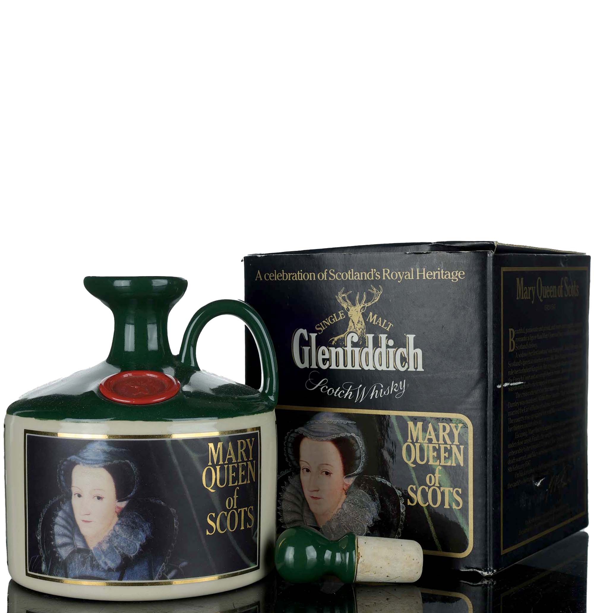 Glenfiddich Scotlands Royal Heritage - Mary Queen Of Scots Ceramic - 1980s