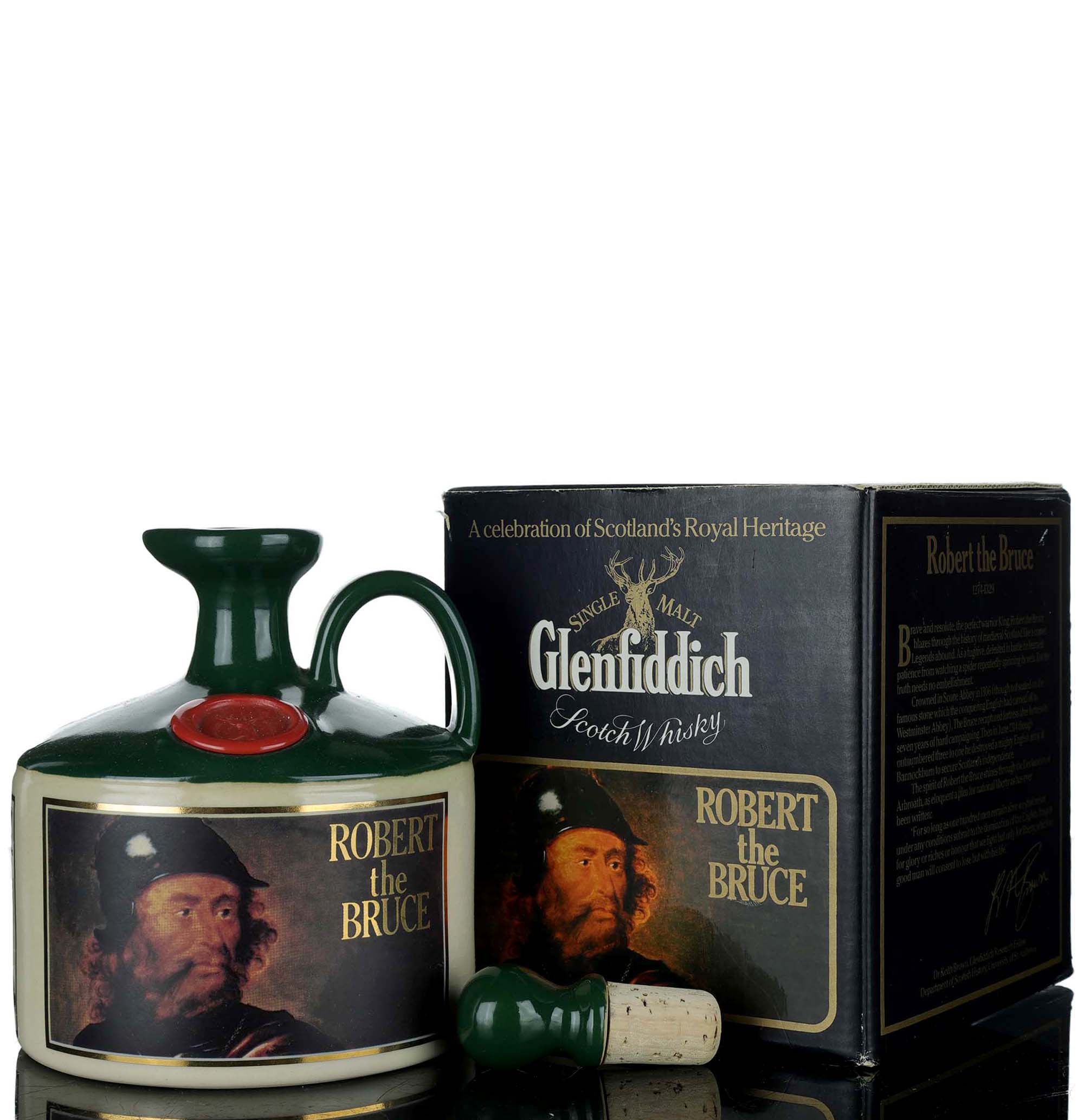 Glenfiddich Scotlands Royal Heritage - Robert The Bruce Ceramic - 1980s