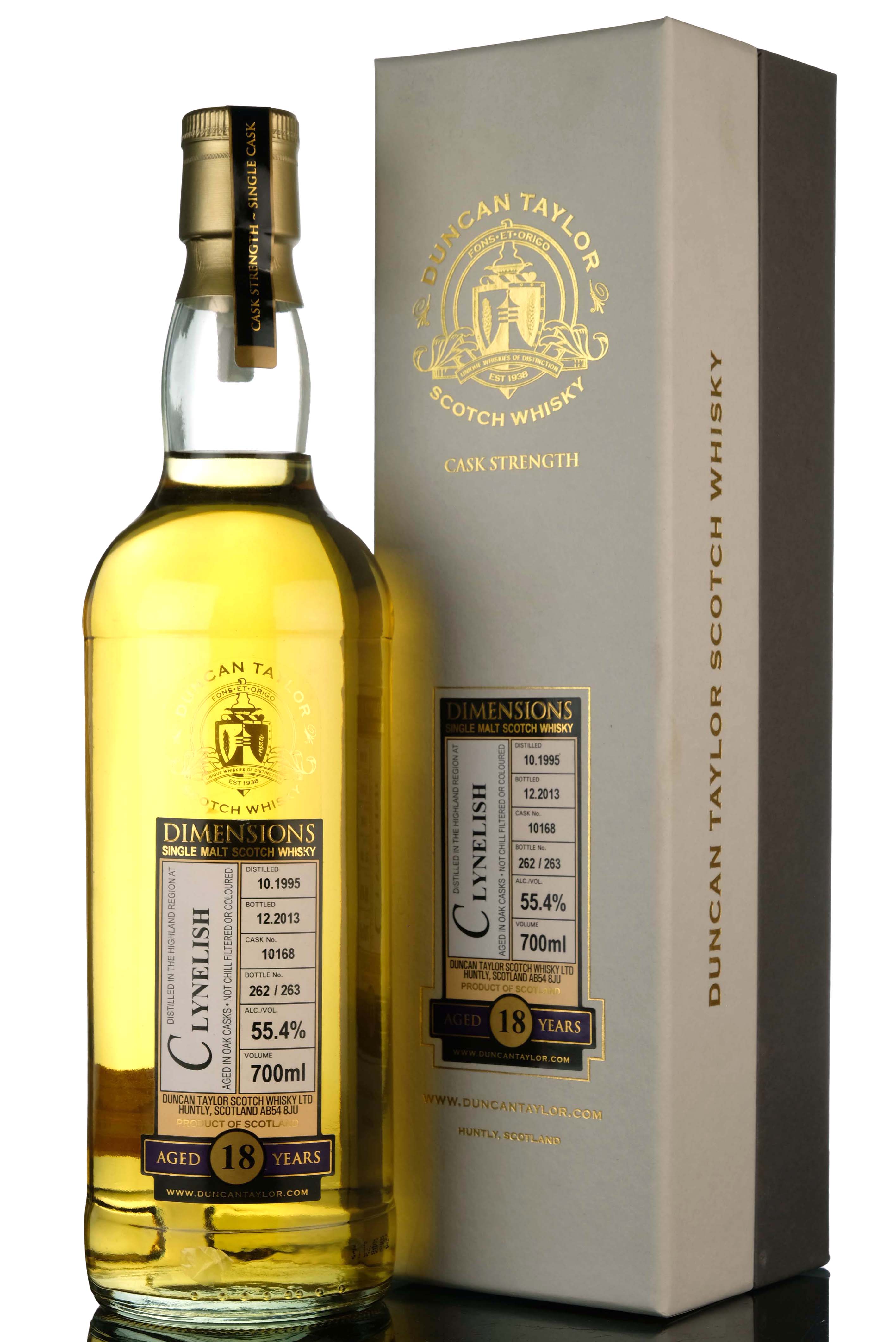 Clynelish 1995-2013 - 18 Year Old - Duncan Taylor - Dimensions - Single Cask 10168