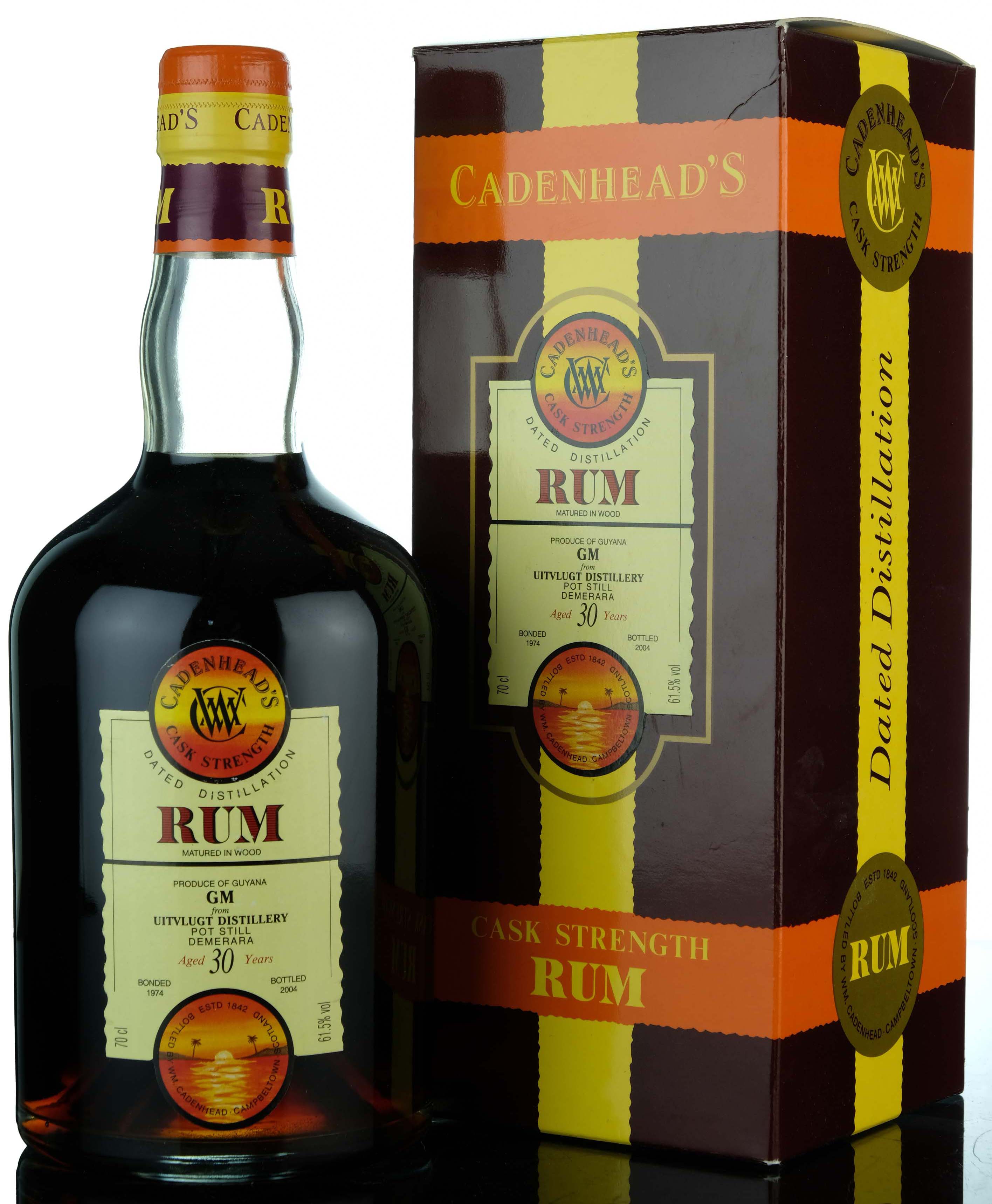 Uitvlugt 1974-2004 - 30 Year Old - Cadenheads Rum - Single Cask