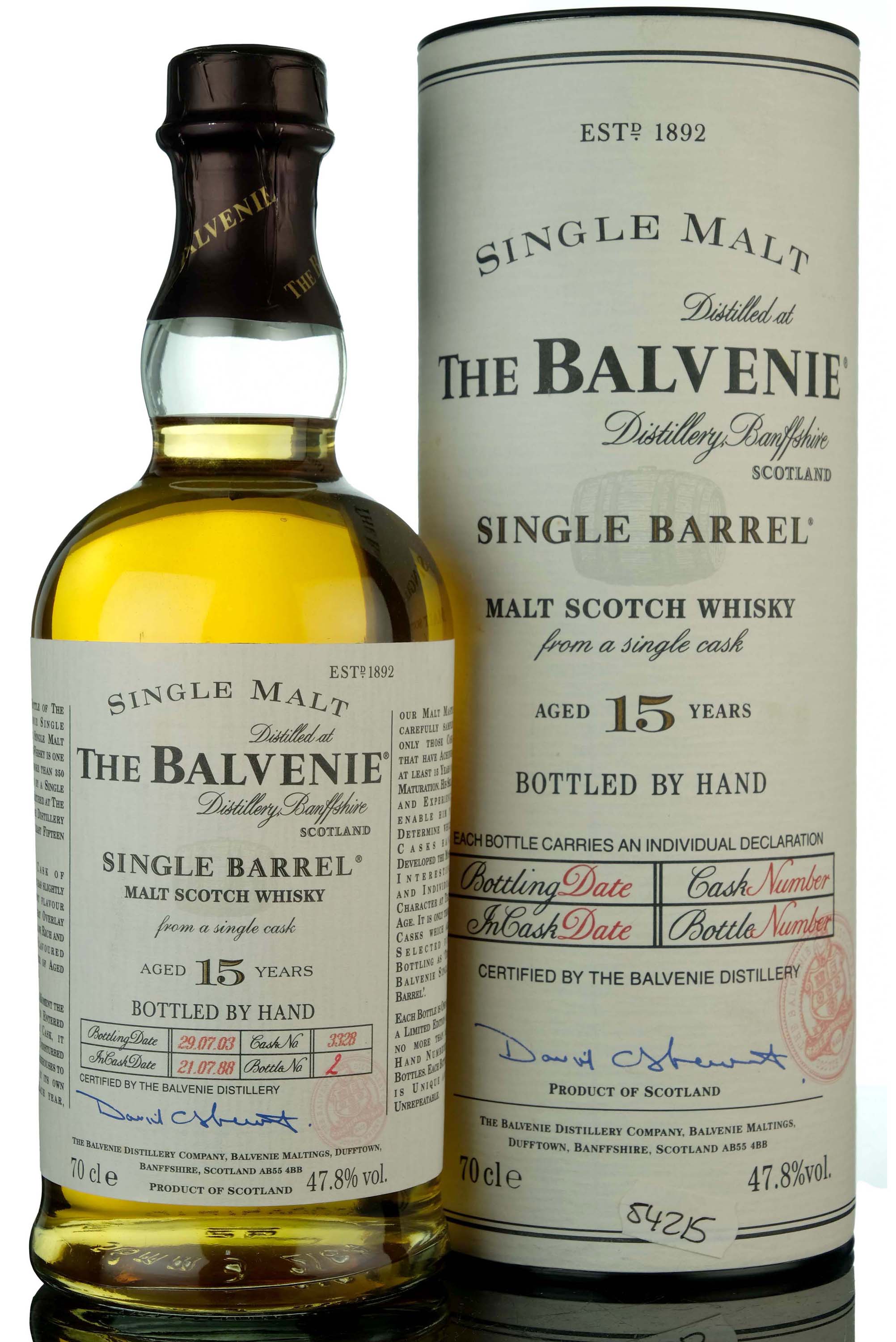 Balvenie 1988-2003 - 15 Year Old - Single Barrel 3328