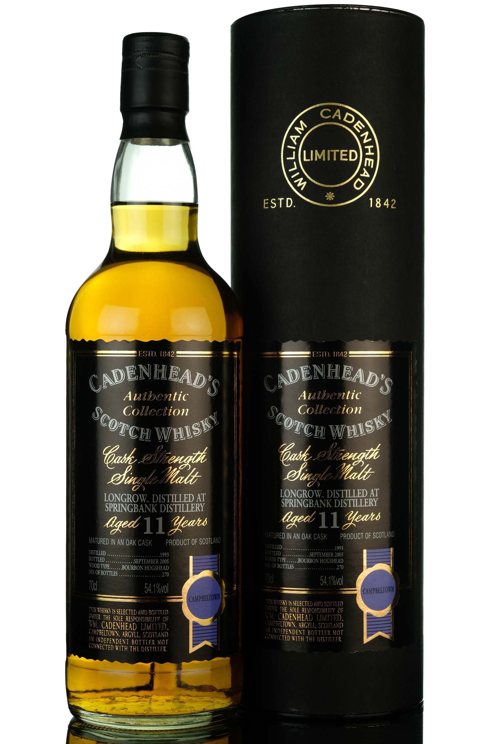 Longrow 1993-2005 - 11 Year Old - Cadenheads Authentic Collection - Single Cask