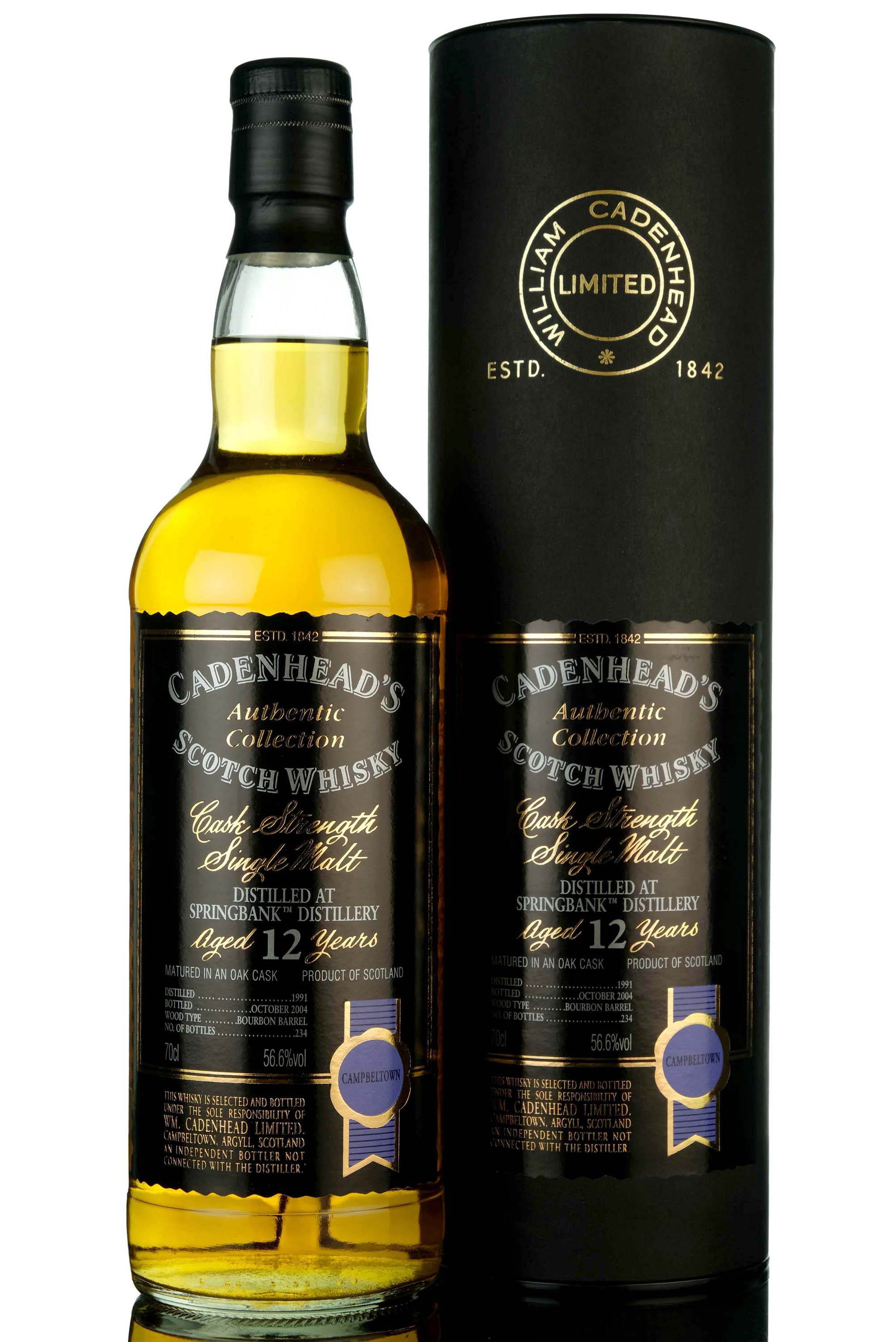 Springbank 1991-2004 - 12 Year Old - Cadenheads Authentic Collection - Single Cask