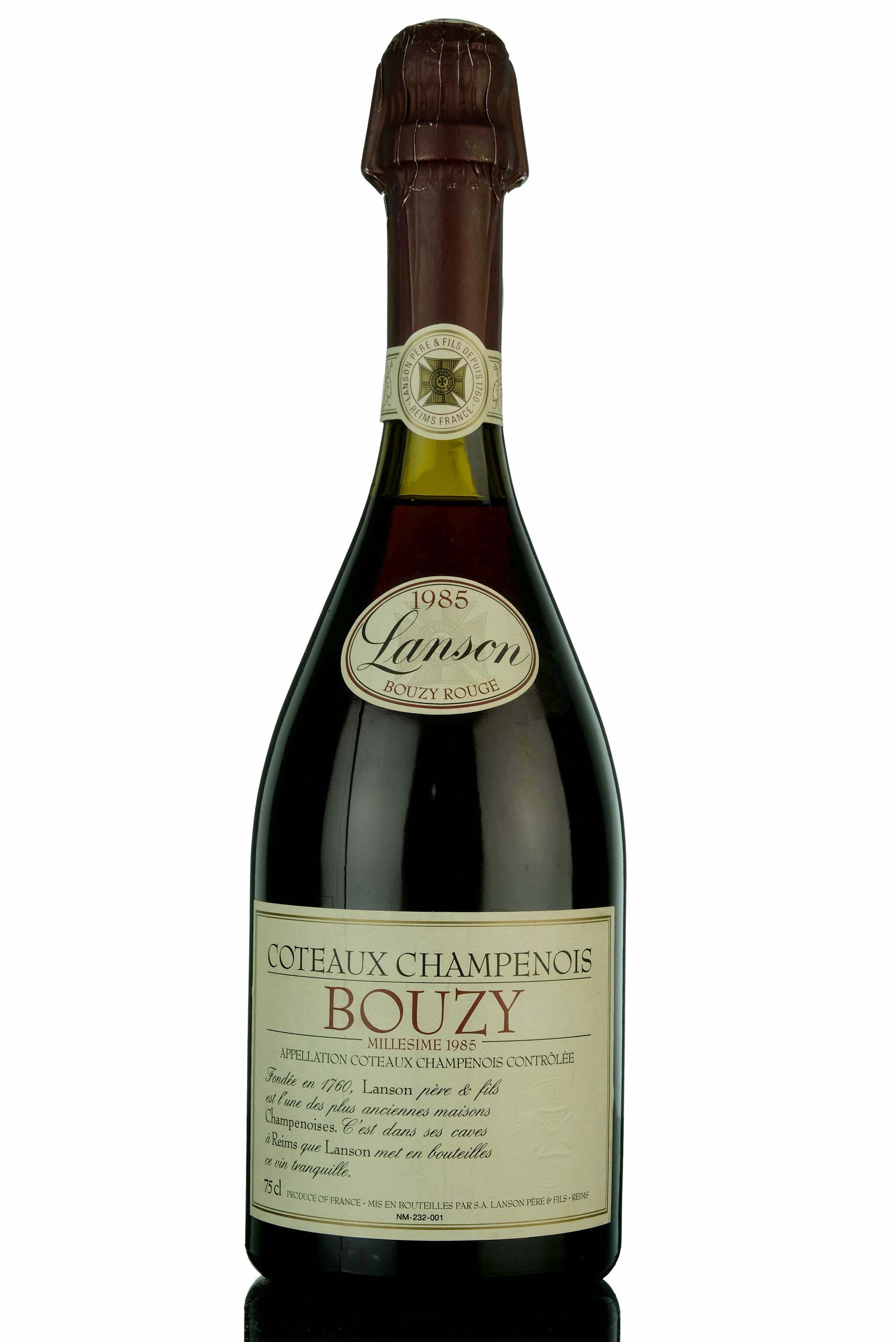 Lanson 1985 Coteaux Champenois Bouzy Rouge