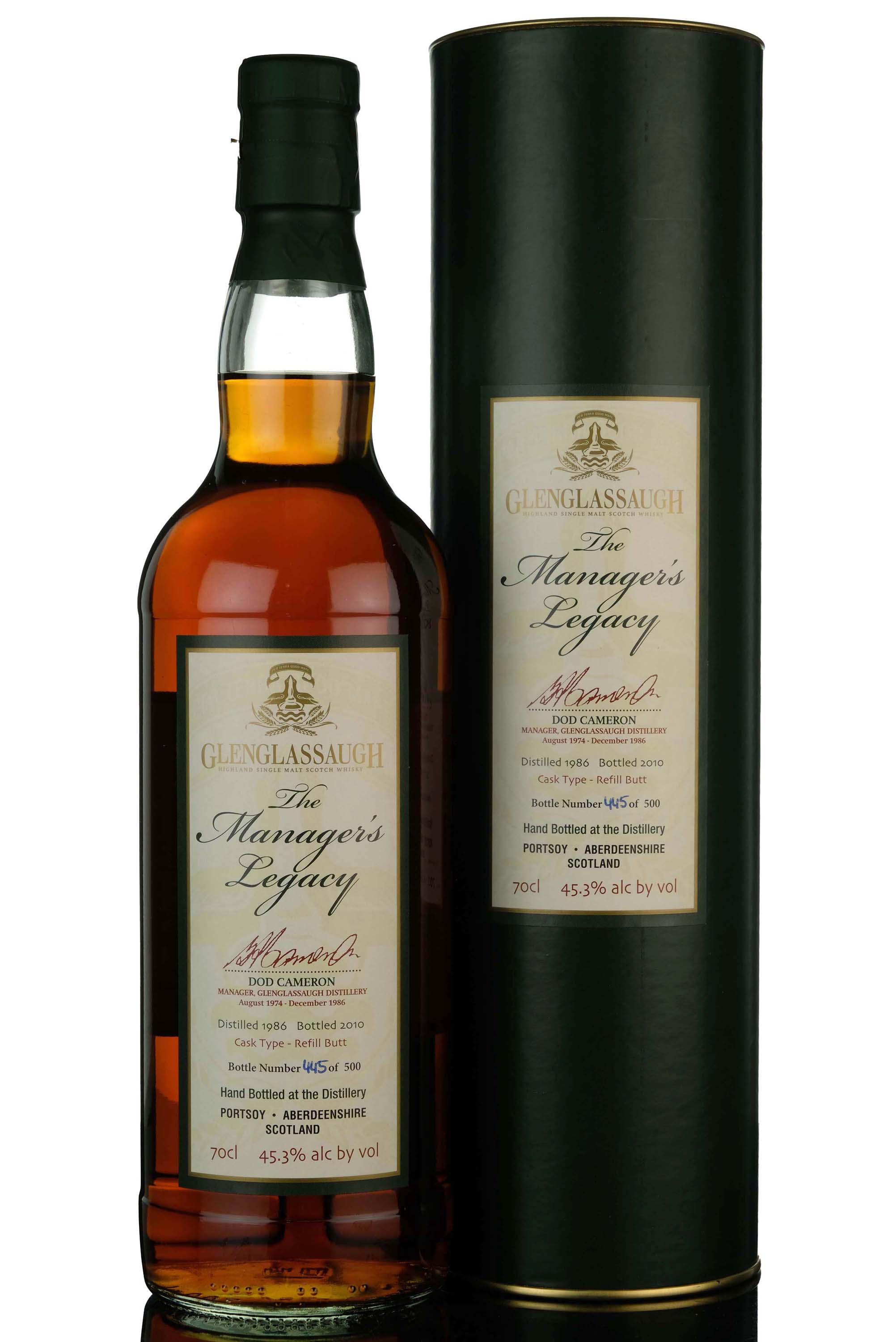 Glenglassaugh 1986-2010 - The Managers Legacy - Dod Cameron - Single Cask