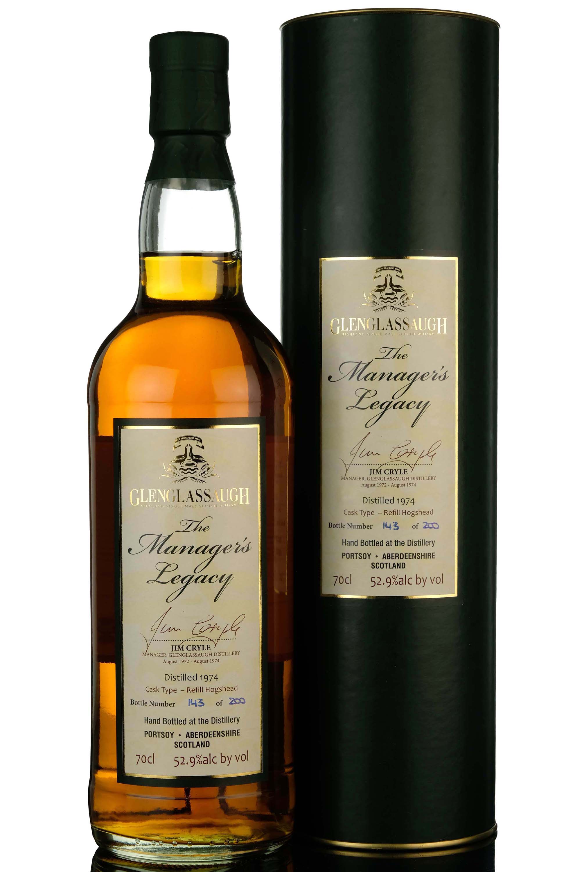 Glenglassaugh 1974-2010 - The Managers Legacy - Jim Cryle - Single Cask