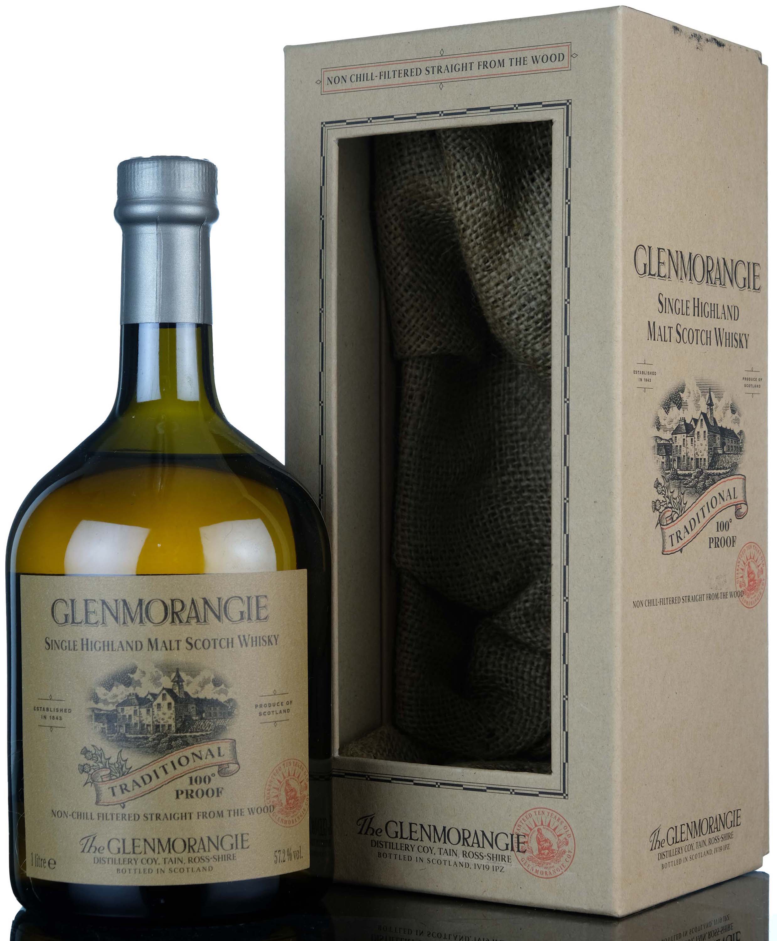 Glenmorangie 10 Year Old - Traditional - Early 2000s - 100 Proof - 1 Litre