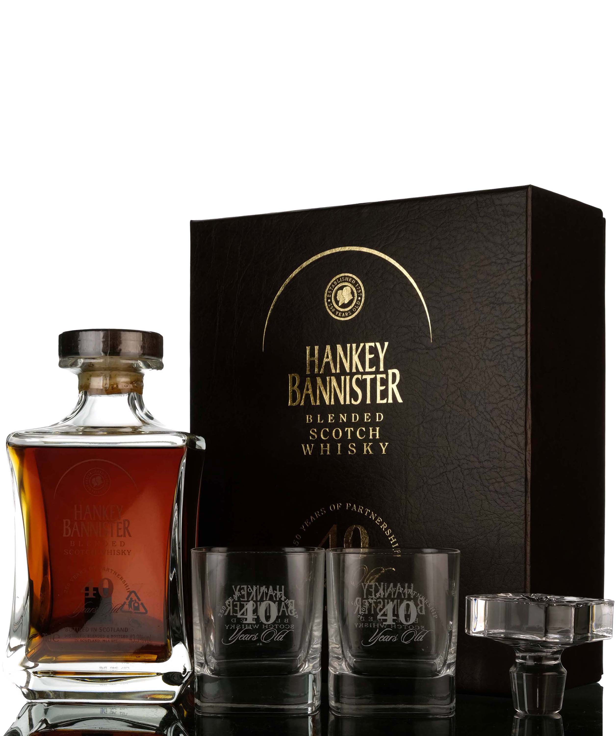 Hankey Bannister 40 Year Old - 250th Anniversary 1757-2007 - Glencairn Crystal Decanter & 