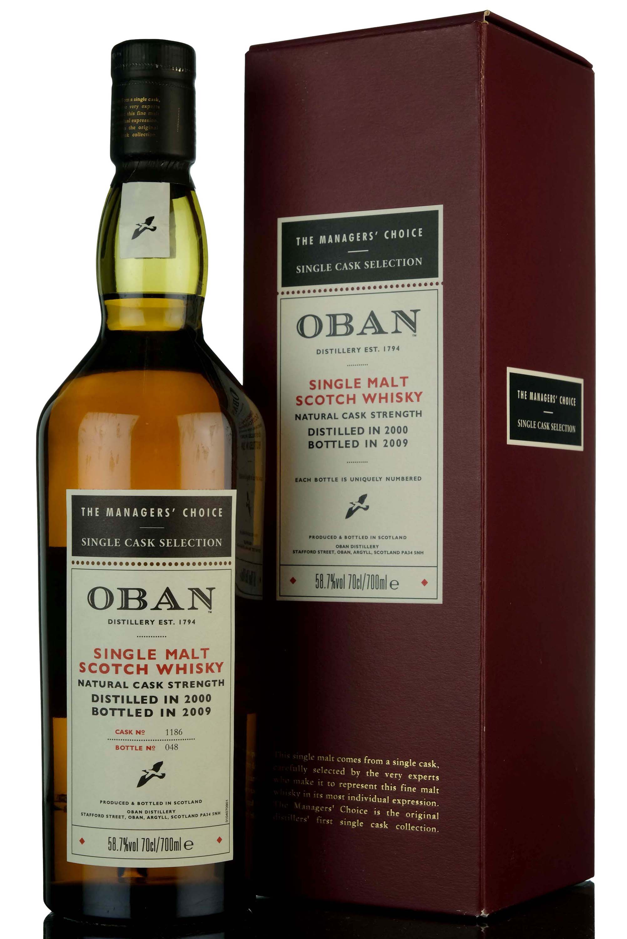 Oban 2000-2009 - Managers Choice - Single Cask 1186