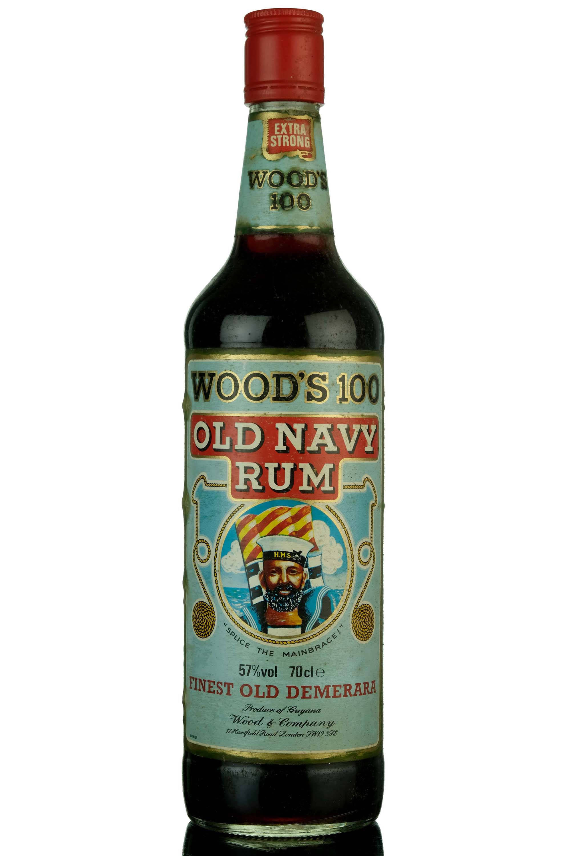 Woods Demerara Old Navy Rum - 100 Proof - 1990s