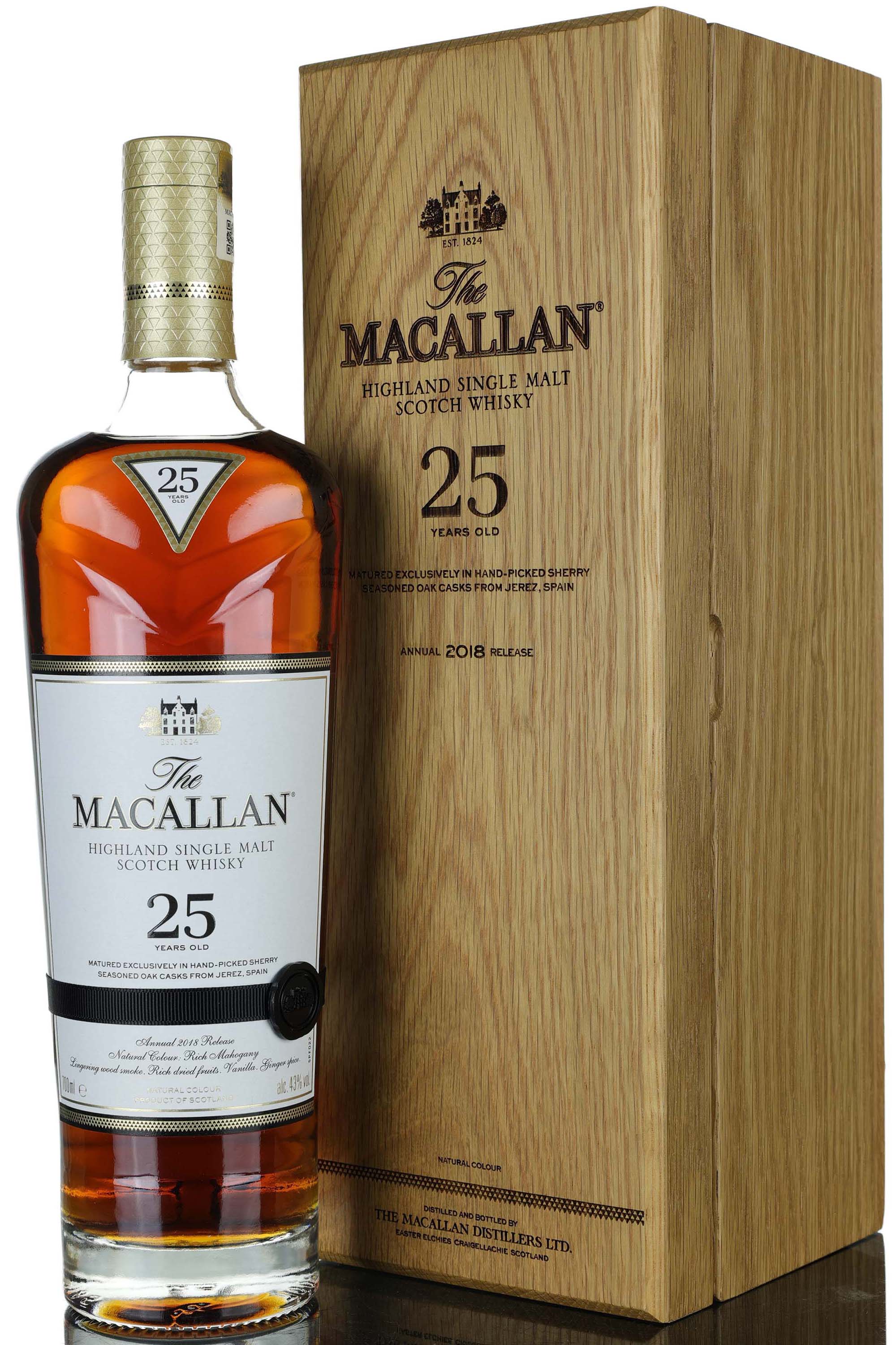 Macallan 25 Year Old - Sherry Cask - 2018 Release