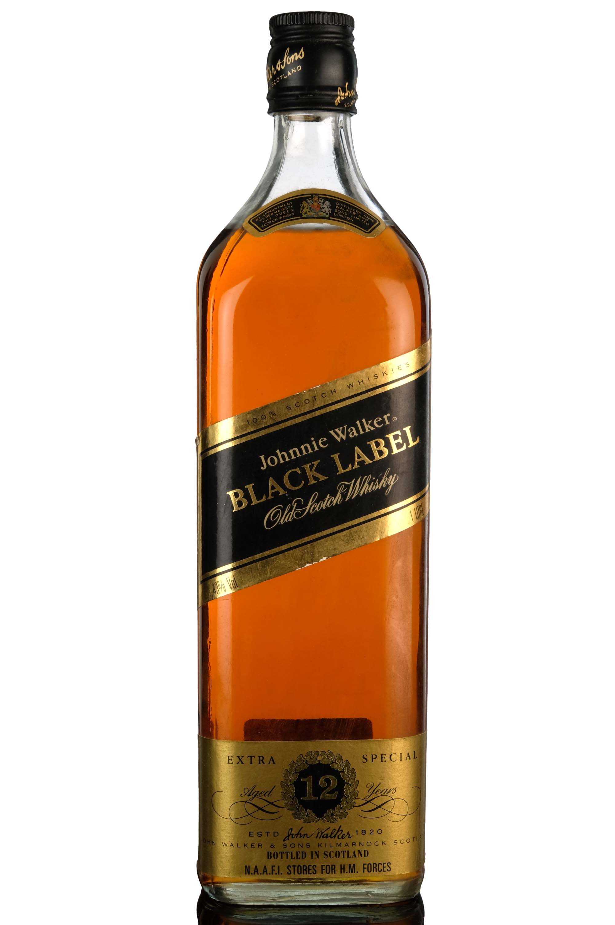 Johnnie Walker 12 Year Old - Black Label - 1 Litre