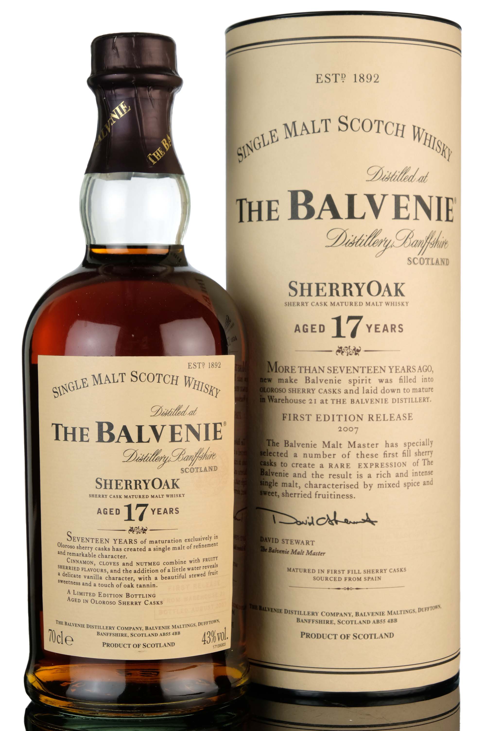 Balvenie 17 Year Old - Sherry Oak - 2007 Release