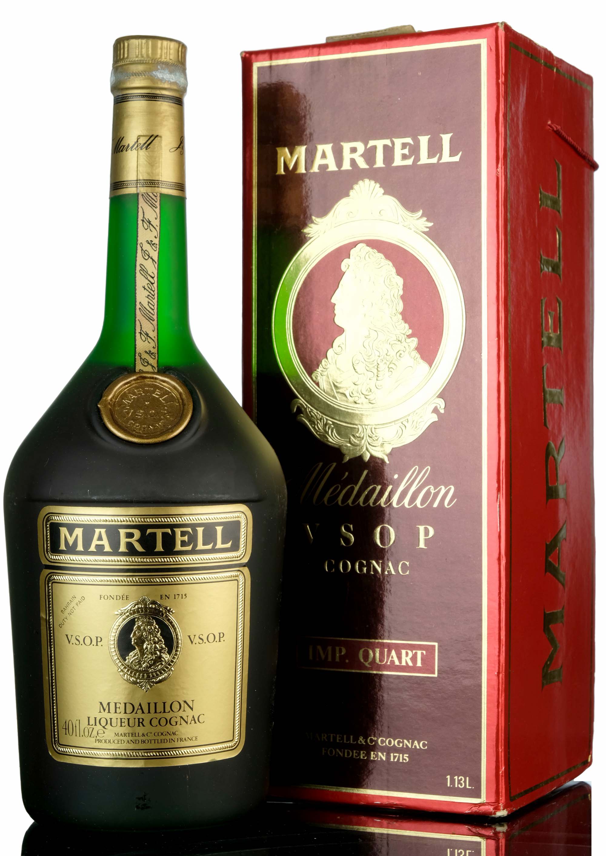 Martell VSOP Medaillon Liqueur Cognac - 1970s - 1.13 Litres